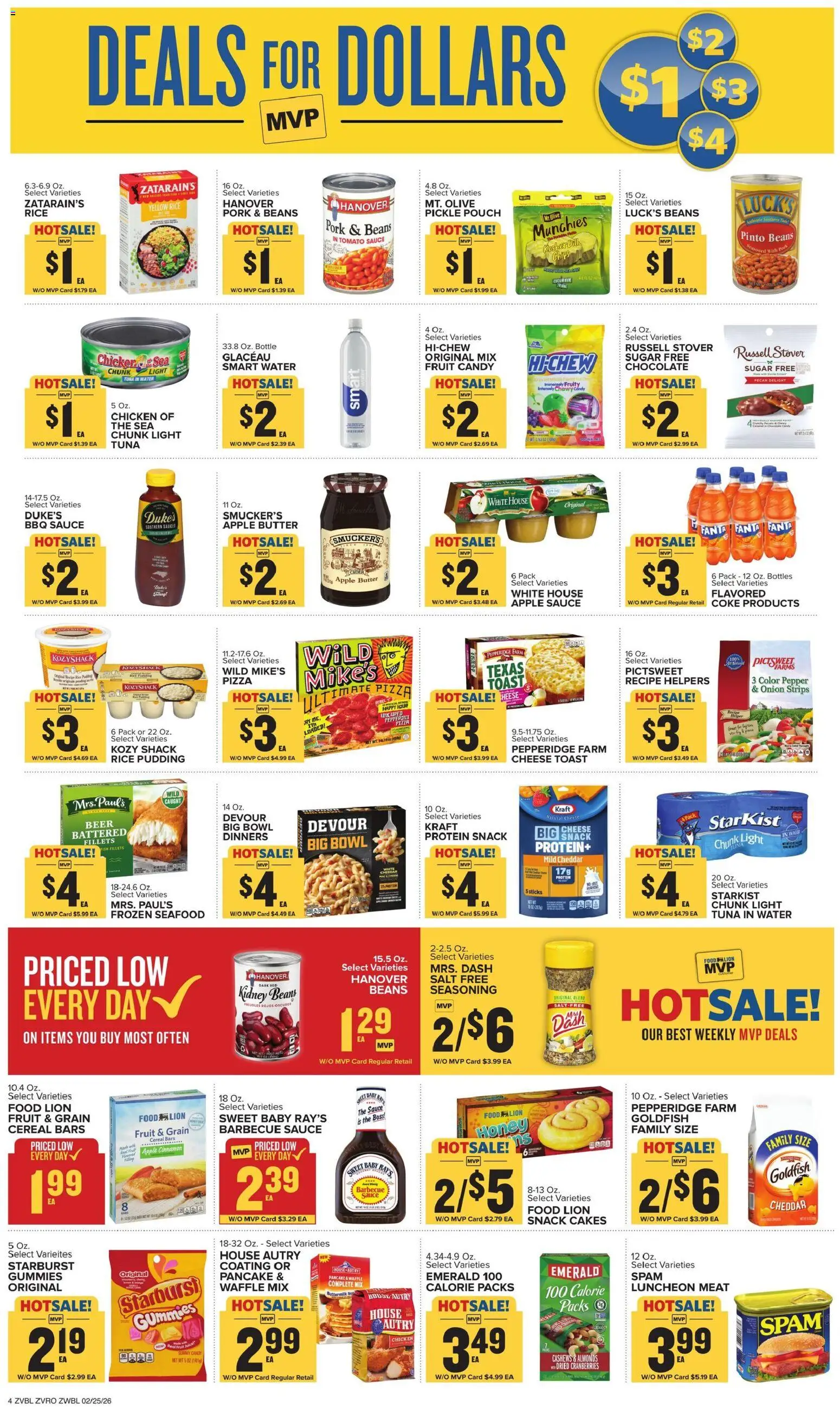 Food Lion Weekly Ad - valid from 25.02.2026 | Page: 8 | Products: Rice, Chips, Sugar, Seafood