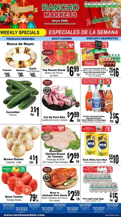 Preview of Rancho Markets weekly ads valid from 06.01.2026
