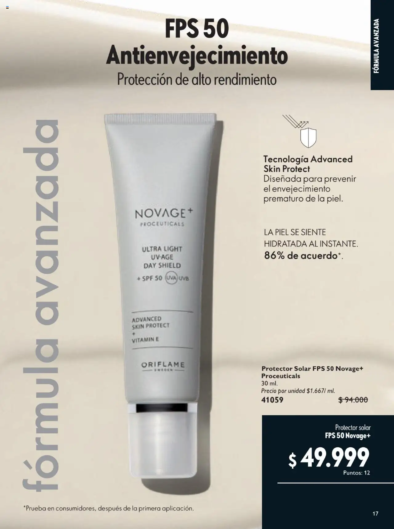 Oriflame revista - valida desde el 12.07.2025 | Página: 17 | Productos: Protector solar