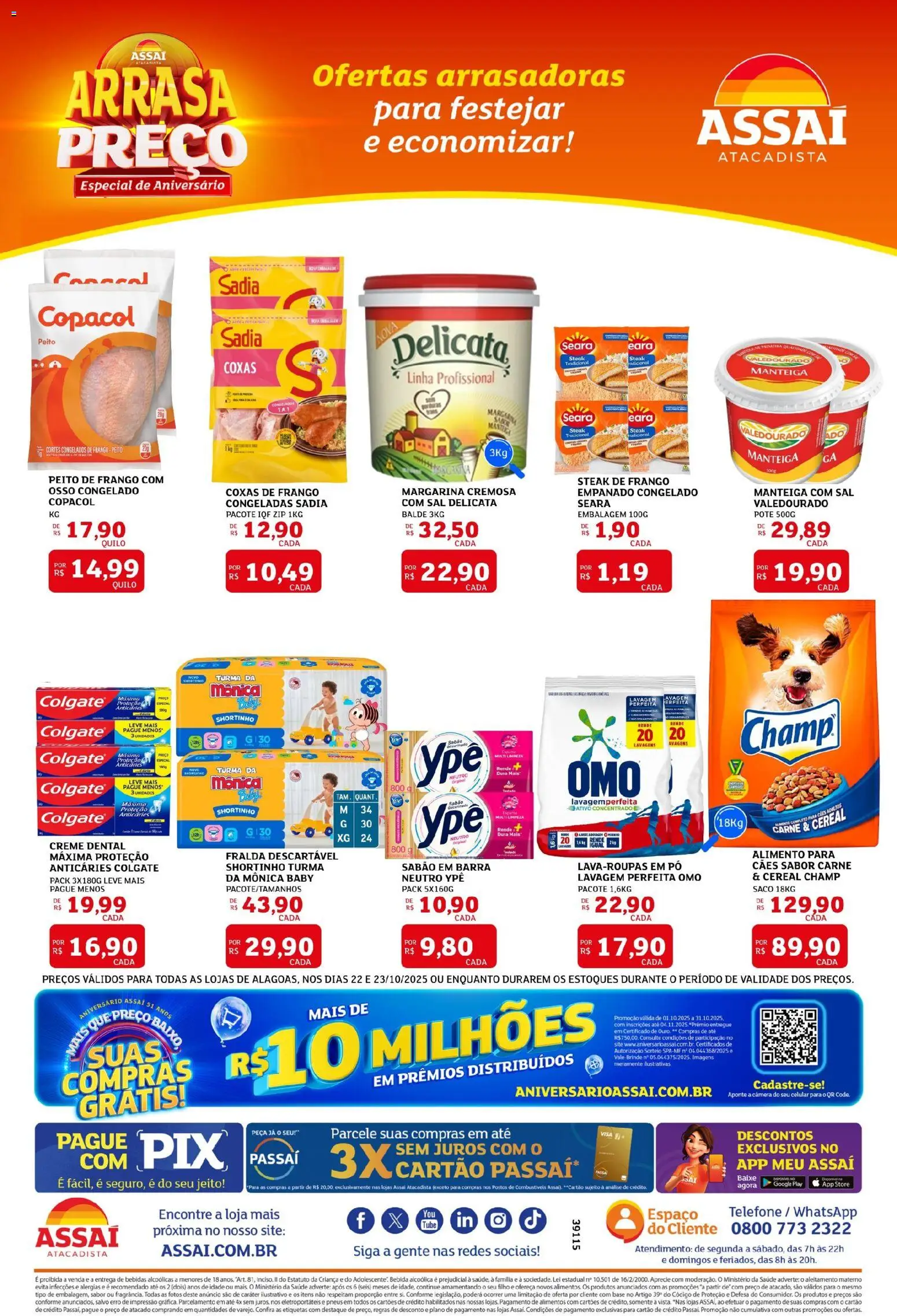 Assaí Atacadista Folheto - válido de 22.10.2025 | Página: 2 | Produtos: Celular, Pneus, Câmera, Balde