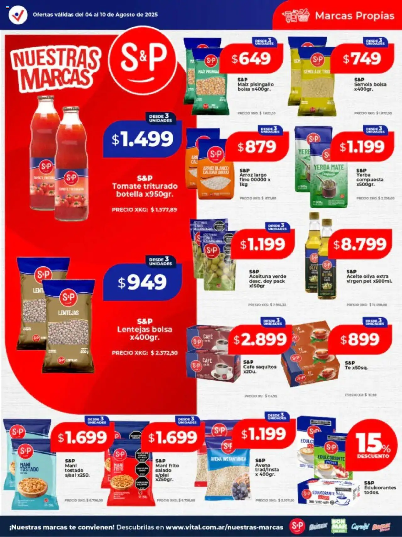 Vital - Ofertas │ válido desde el 04.08.2025 | Página: 23 | Productos: Bolsa, Mate, Mani, Té