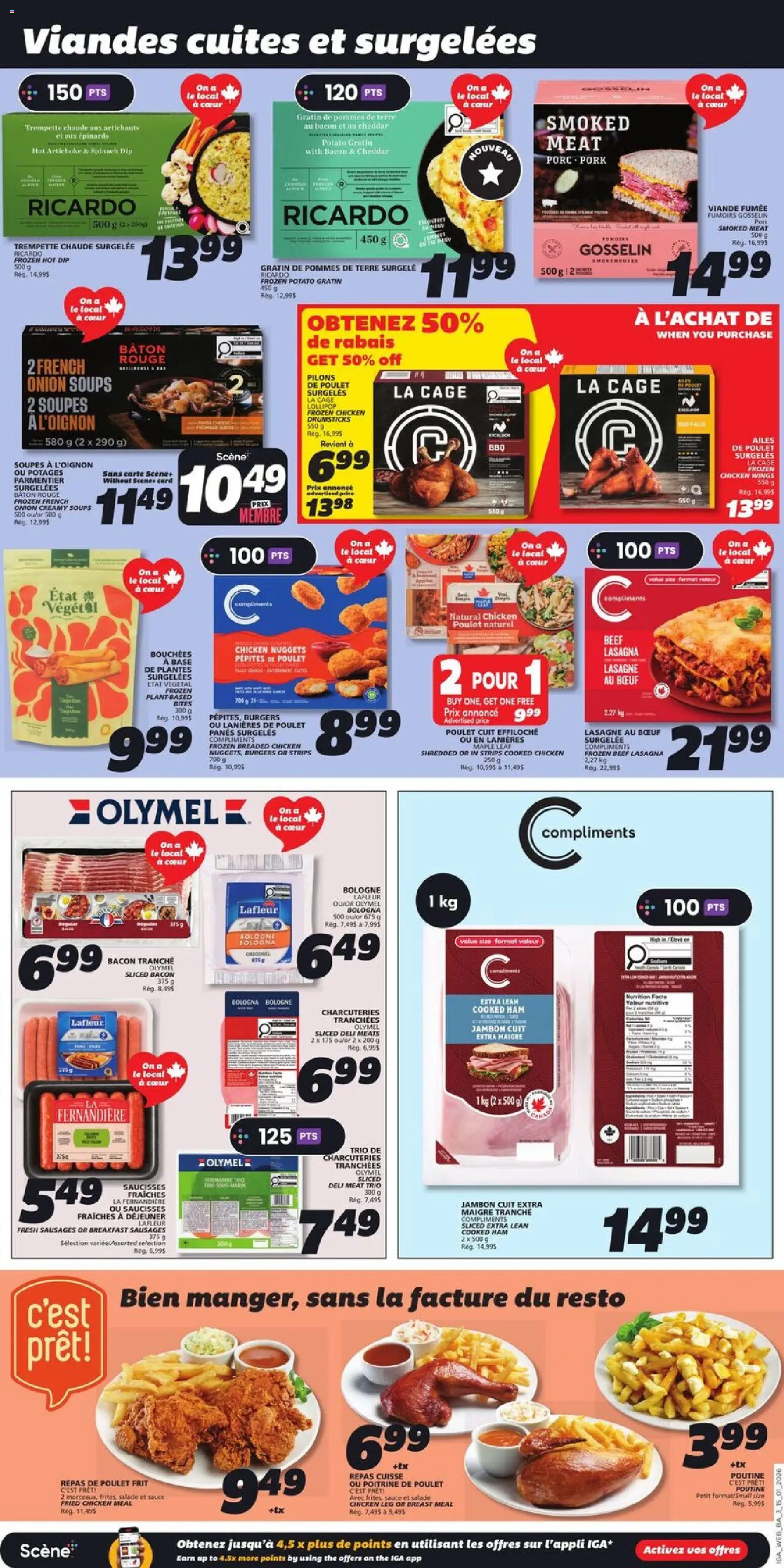 IGA flyer valid from 15.01.2026 | Page: 5 | Products: Beef, Chicken wings, Ham, Chicken