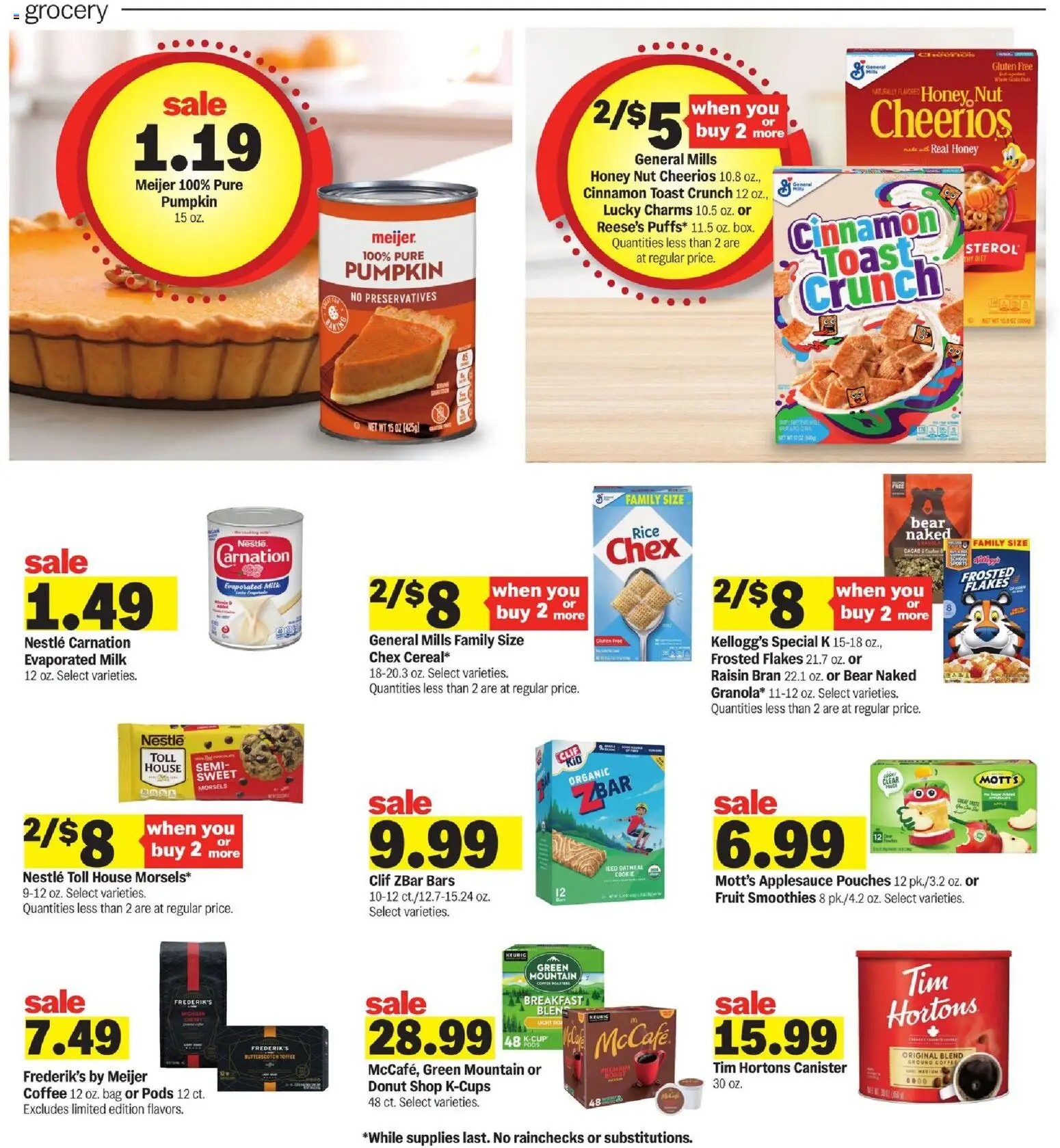 Meijer Weekly Ad - valid from 29.10.2025 | Page: 10 | Products: Milk, Rice, Flakes, Pumpkin