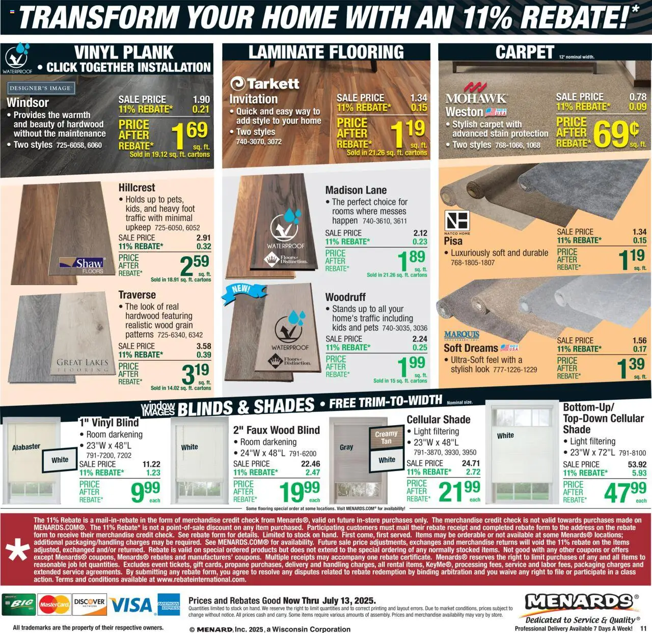 Menards Weekly Ad - valid from 03.07.2025 | Page: 16 | Products: Carpet