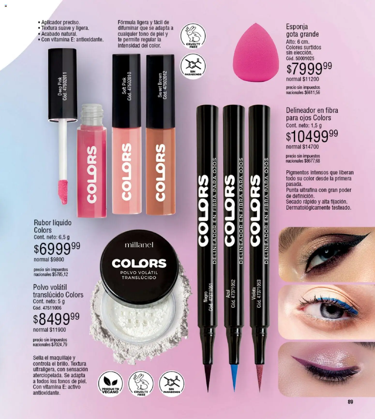 Millanel - Catálogo │ válido desde el 02.02.2026 | Página: 89 | Productos: Polvo, Delineador, Esponja, Té