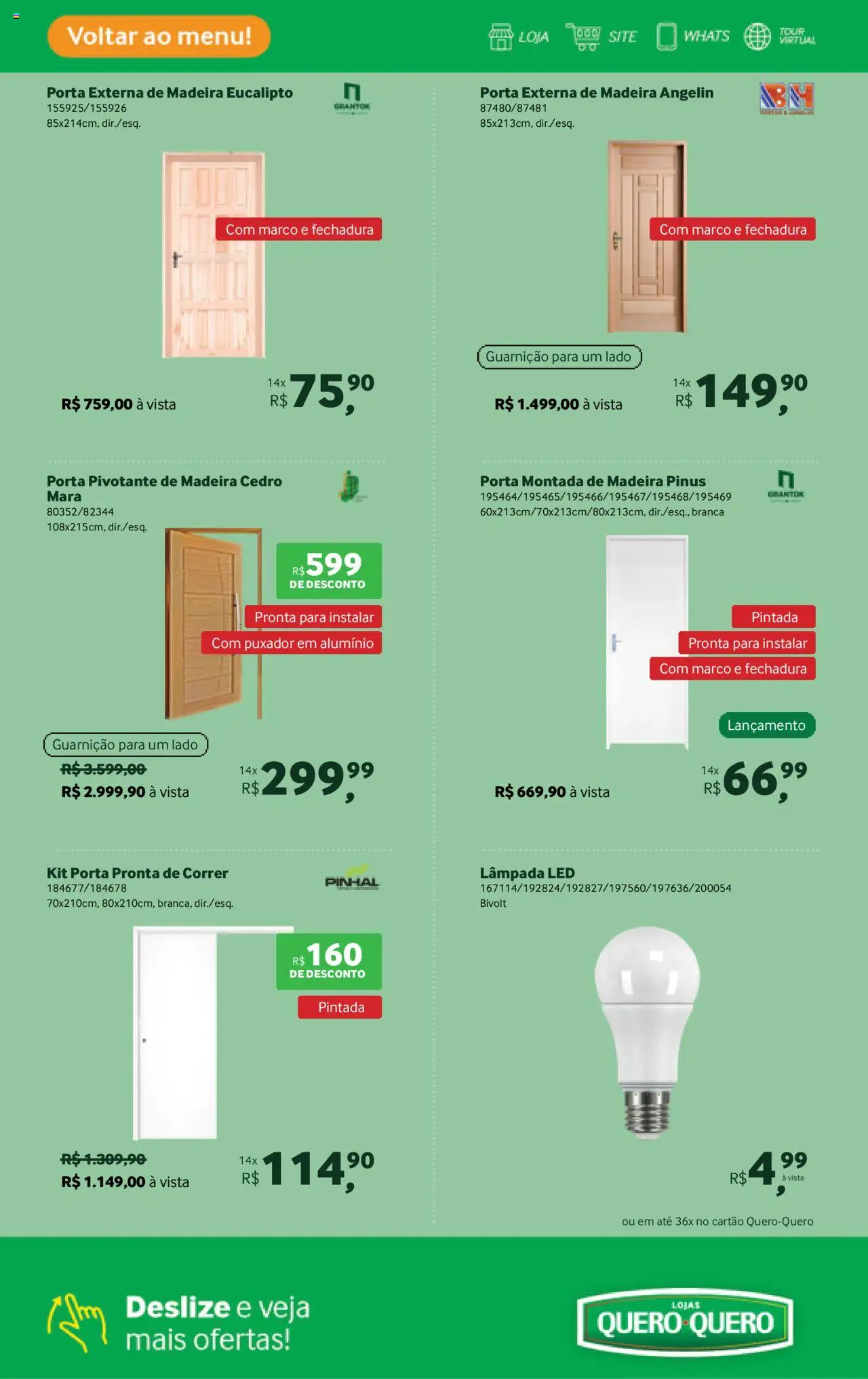 Lojas Quero-Quero Folheto - válido de 16.09.2025 | Página: 15 | Produtos: Porta, Guarnição, Lâmpada led, Fechadura