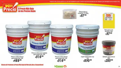 Nuevas ofertas de La Comer válidas en toda la República Mexicana desde el 20.08.2025. ¡Encuentra las mejores ofertas en La Comer folleto! | Página: 26 | Productos: Impermeabilizante, Pintura