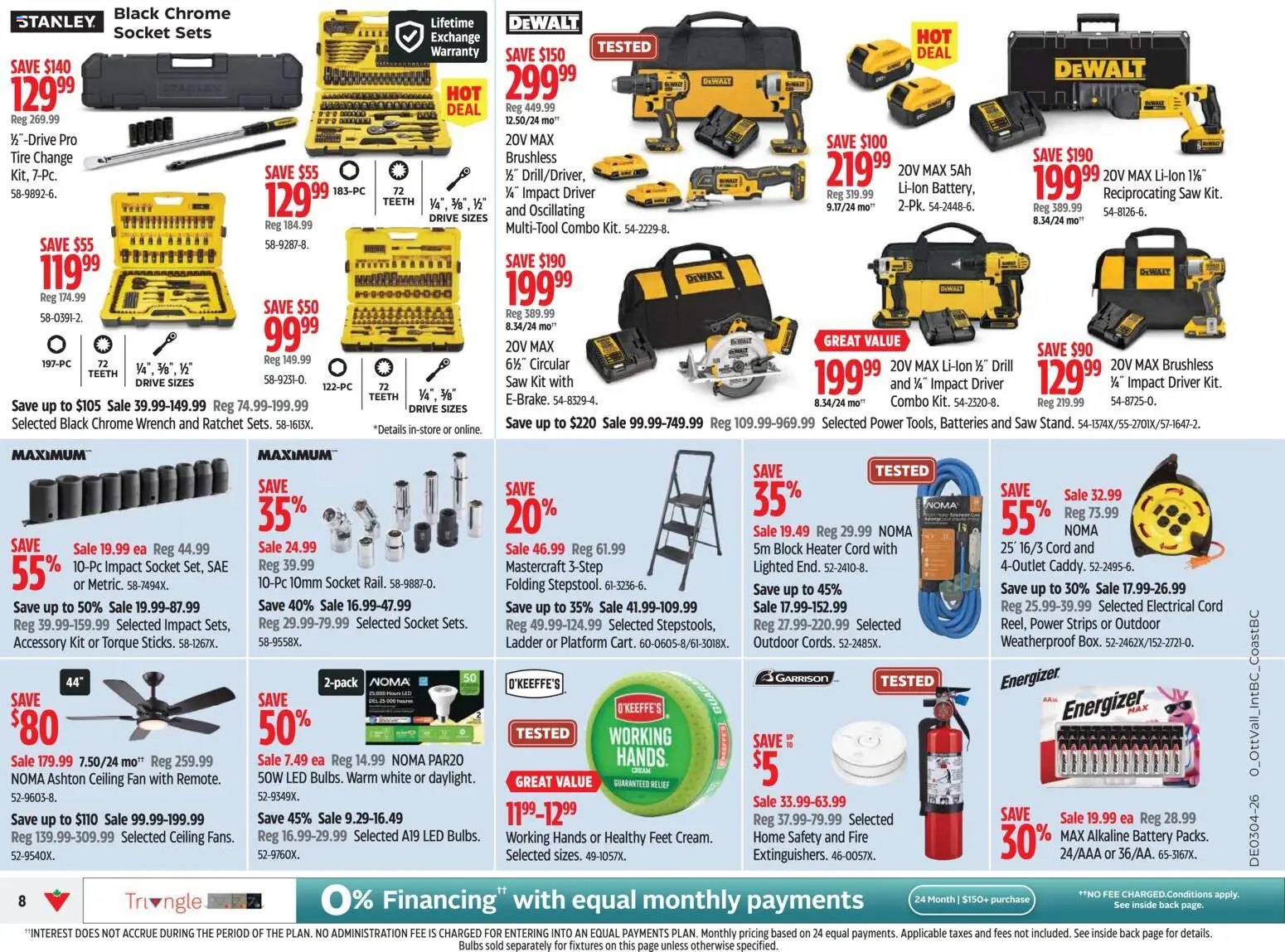 Canadian Tire flyer valid from 22.01.2026 | Page: 8 | Products: Cream, Fan, Socket, Battery