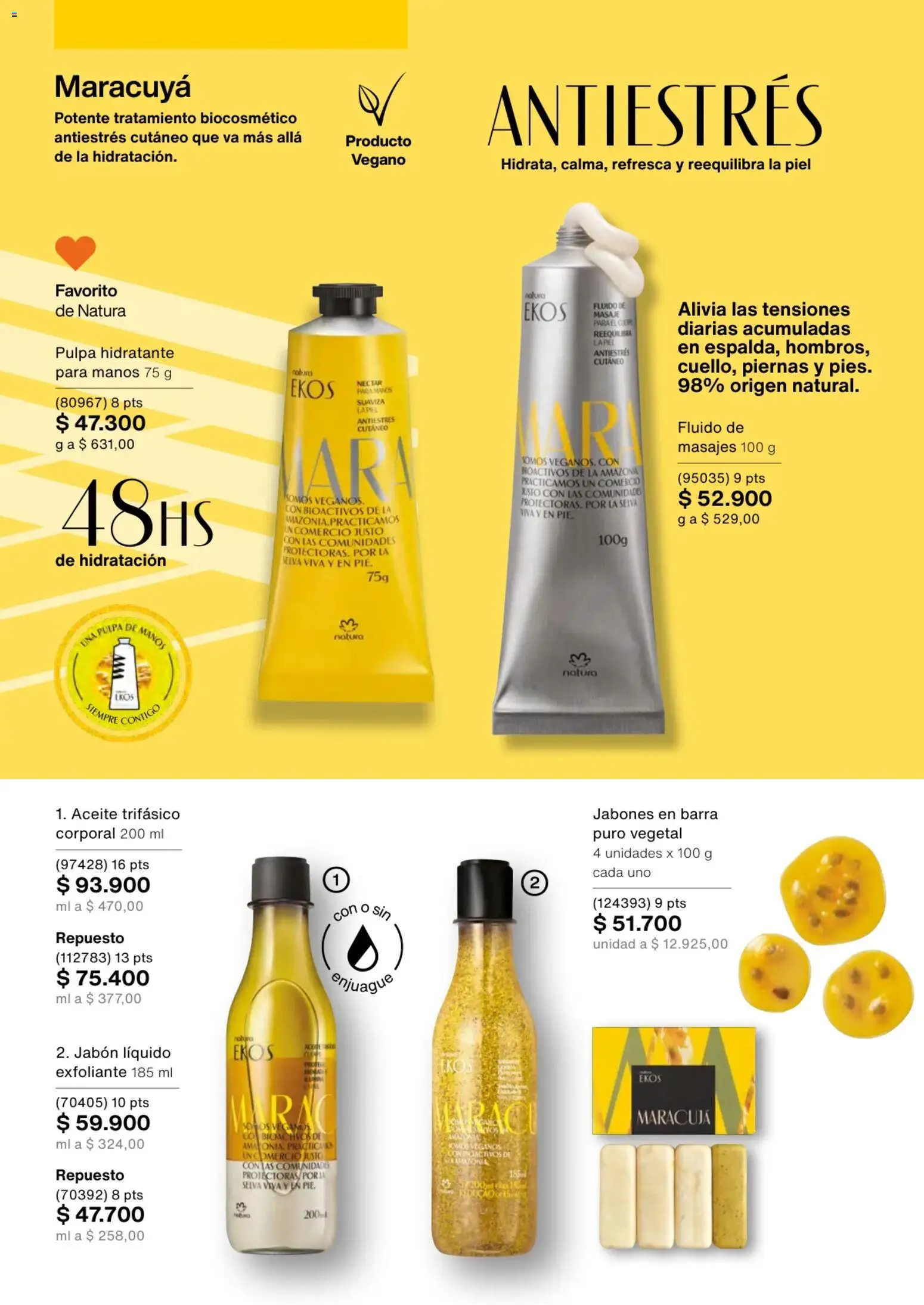 Natura revista - valida desde el 02.01.2026 | Página: 107 | Productos: Jabón líquido, Maracuyá, Jabón, Aceite