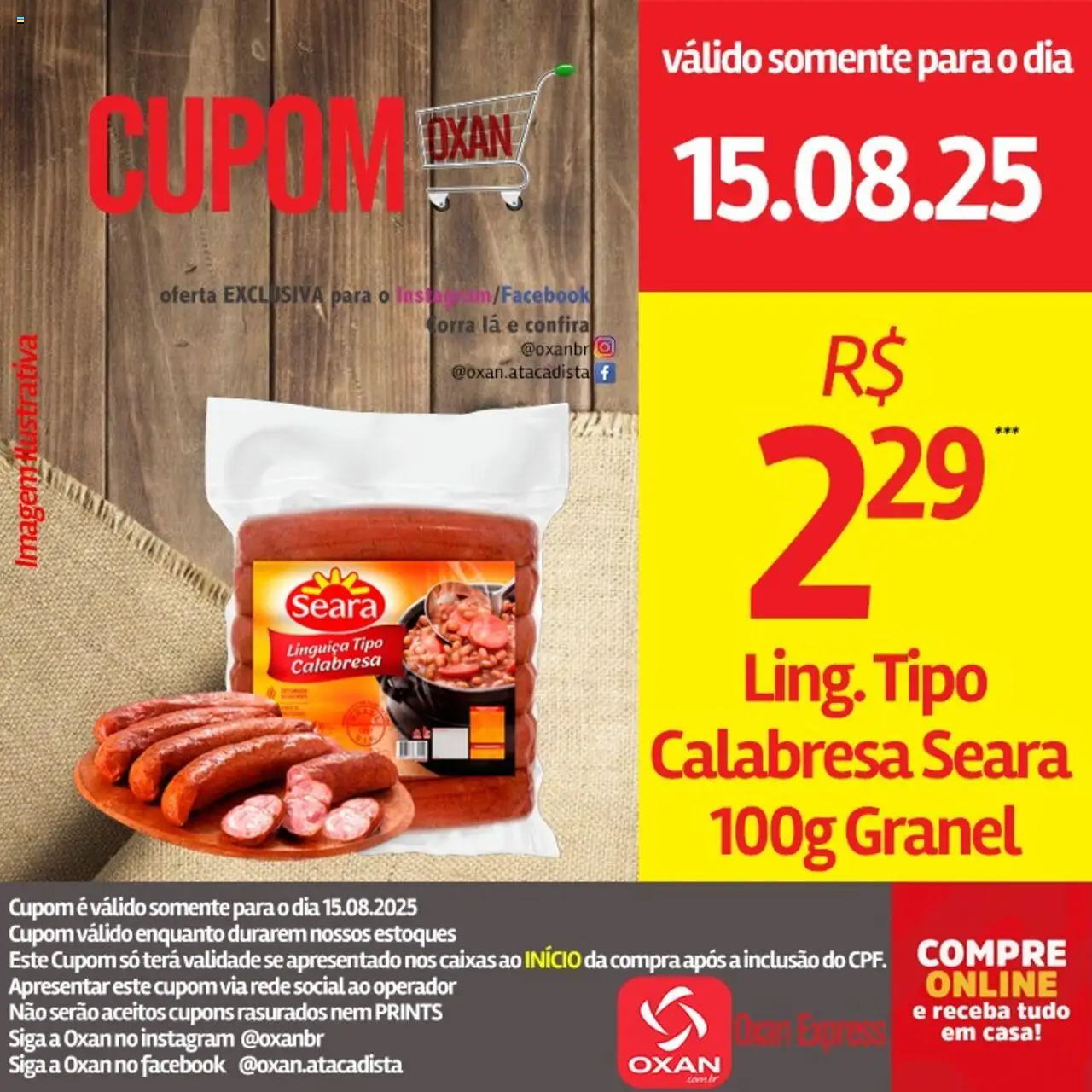 Oxan Atacadista Folheto - válido de 15.08.2025 | Página: 8 | Produtos: Linguiça