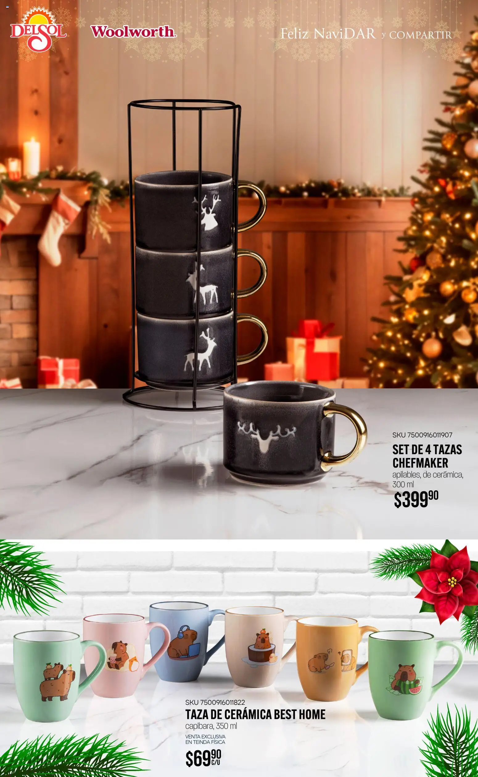 Nuevas ofertas de Del Sol y Woolworth válidas en toda la República Mexicana desde el 06.11.2025. ¡Encuentra las mejores ofertas en Del Sol y Woolworth catálogo Regalos 2025! | Página: 35 | Productos: Taza