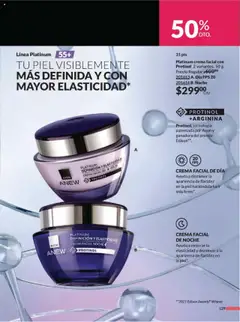 Nuevas ofertas de AVON válidas en toda la República Mexicana desde el 13.09.2025. ¡Encuentra las mejores ofertas en Platinum crema facial con Protinol, 2 variantes. 50 g! | Página: 136
