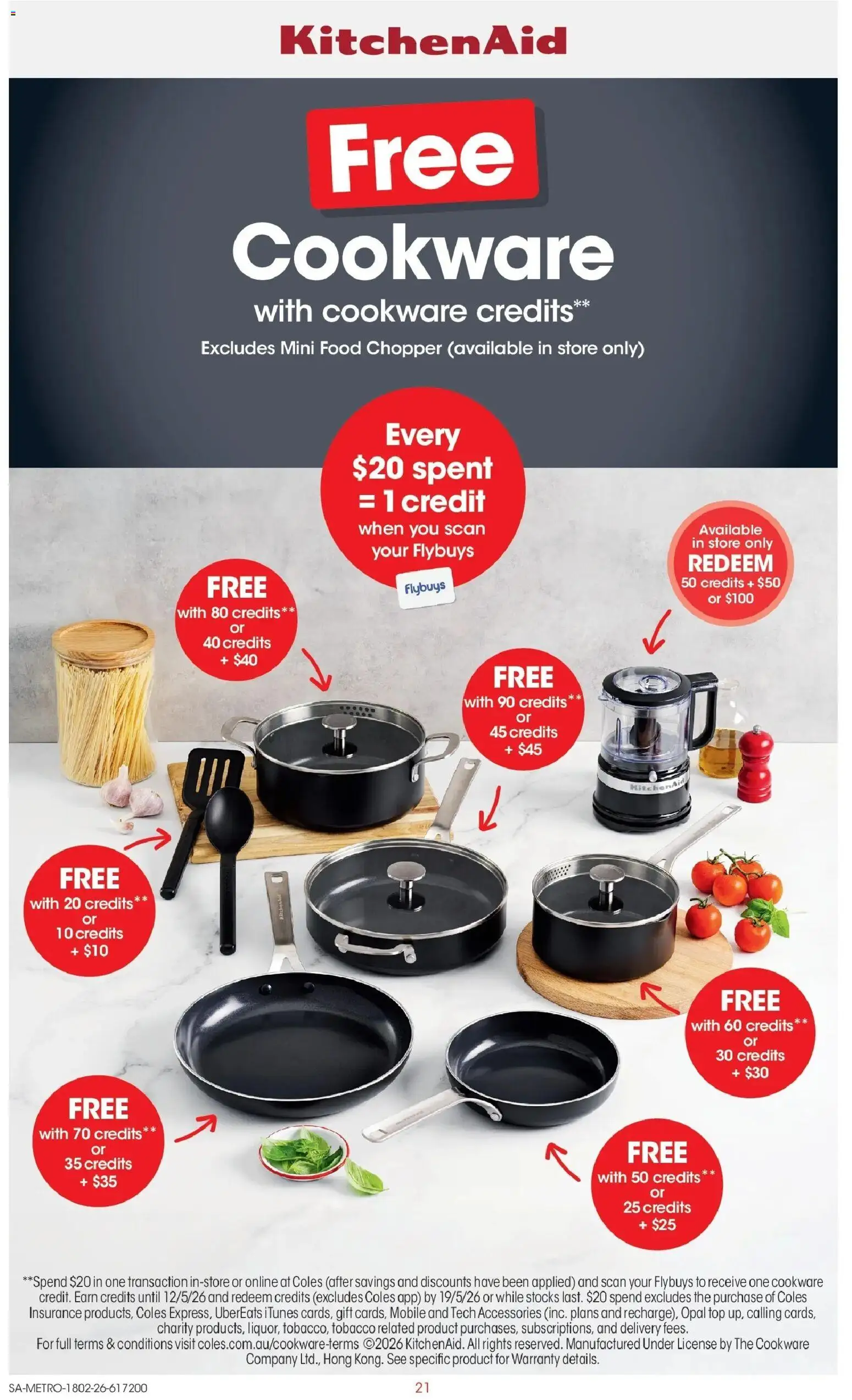 Coles catalogue - valid from 18.02.2026 | Page: 21 | Products: Cookware, Opal, Accessories, Mobile