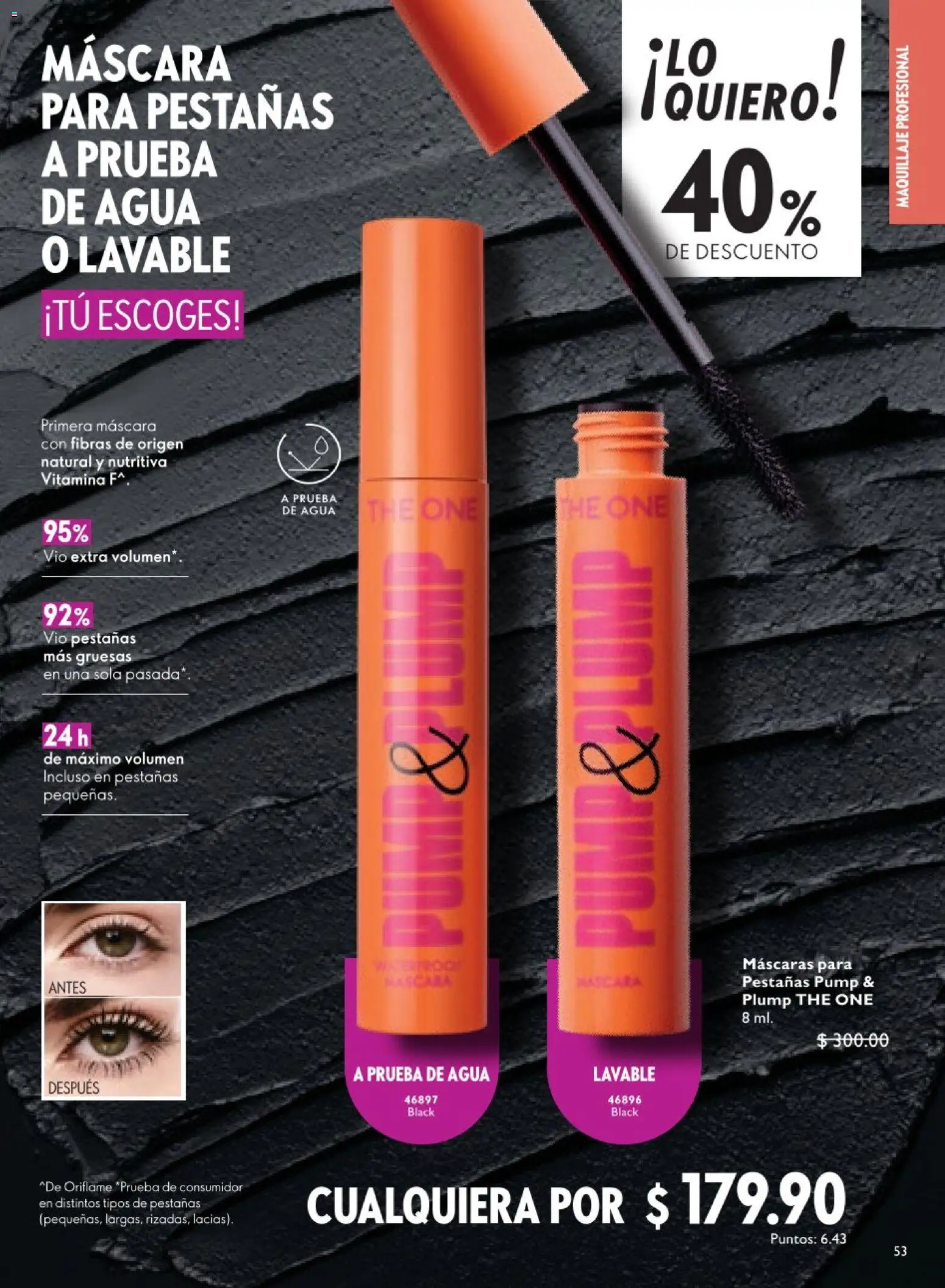 Nuevas ofertas de Oriflame válidas en toda la República Mexicana desde el 18.04.2026. ¡Encuentra las mejores ofertas en Oriflame campaña 6 2026! | Página: 53 | Productos: Máscara, Agua, Maquillaje