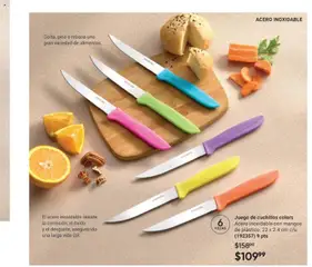 Vista previa de Juego de cuchillos colors, Acero inoxidable con mangos de plástico. 22 x 2.4 cm c/u (192357) 9 pts, nuevo folleto de la tienda, válido en México a partir del 30.01.2026 | Página: 41