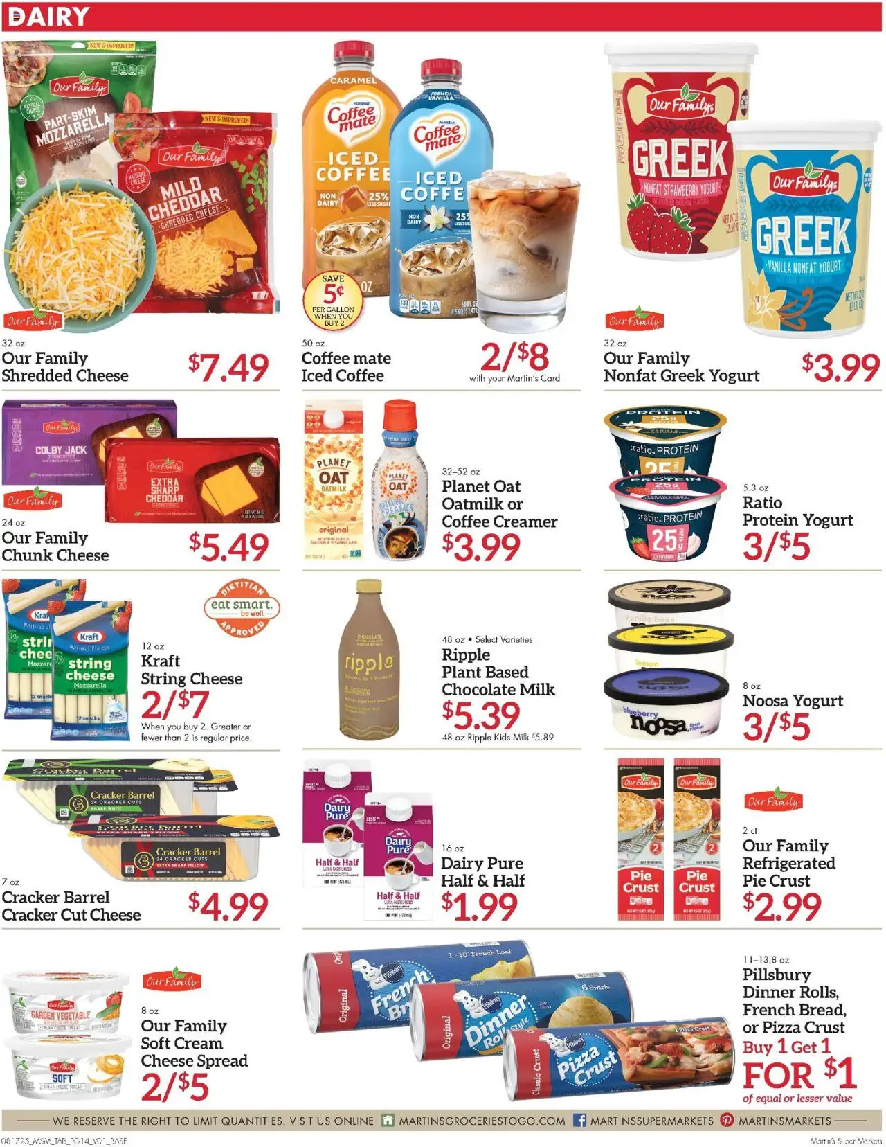 Martin’s Weekly Ad - valid from 17.08.2025 | Page: 14 | Products: Cheese, Yogurt, Coffee, Cream