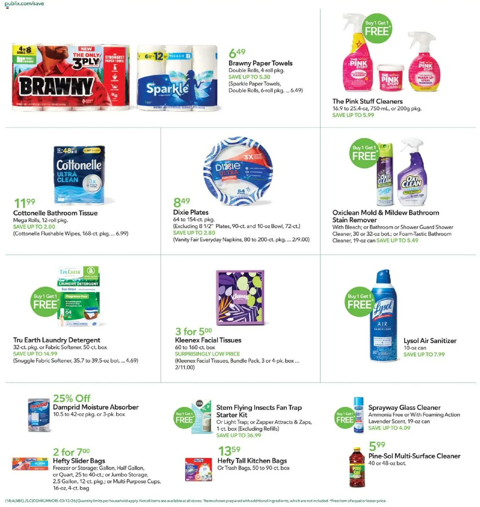 Publix Weekly Ad - valid from 11.03.2026 | Page: 14 | Products: Detergent, Starter, Freezer, Fan