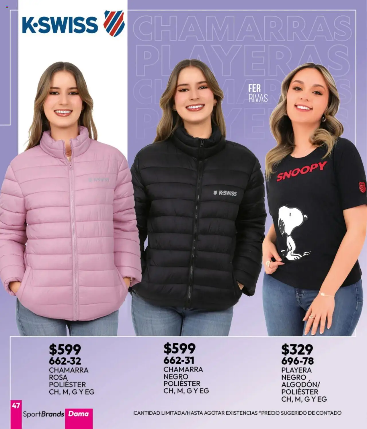 Nuevas ofertas de Cklass válidas en toda la República Mexicana desde el 16.09.2025. ¡Encuentra las mejores ofertas en Cklass - Catálogo Invierno Sportbrands! | Página: 48 | Productos: Chamarra, Playera