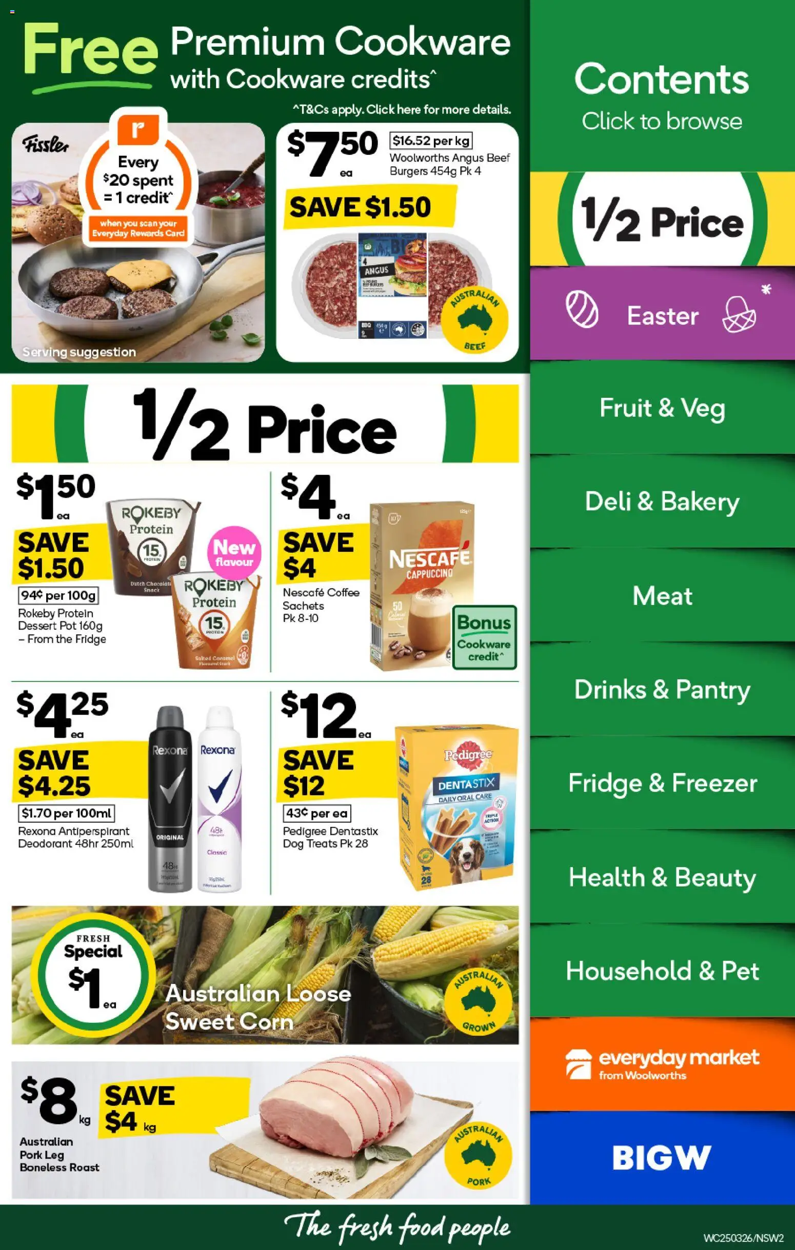 Woolworths catalogue - valid from 25.03.2026 | Page: 2 | Products: Pork, Deodorant, Meat, Freezer