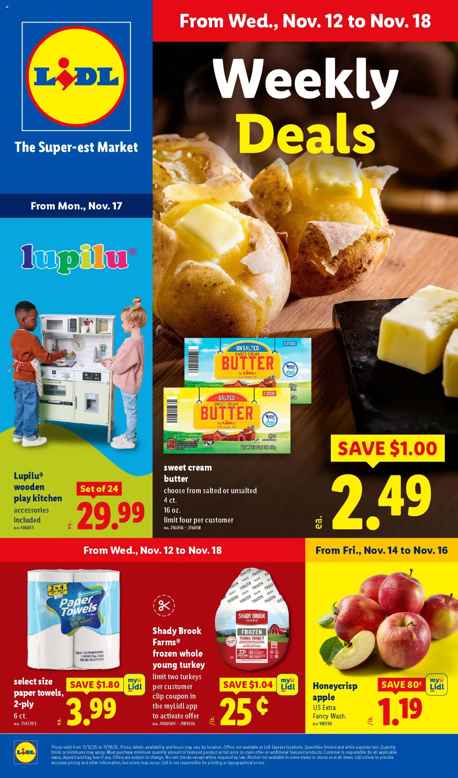 Lidl Early Black Friday - valid from 12.11.2025 | Page: 1 | Products: Clip, Butter, Cream, Bag