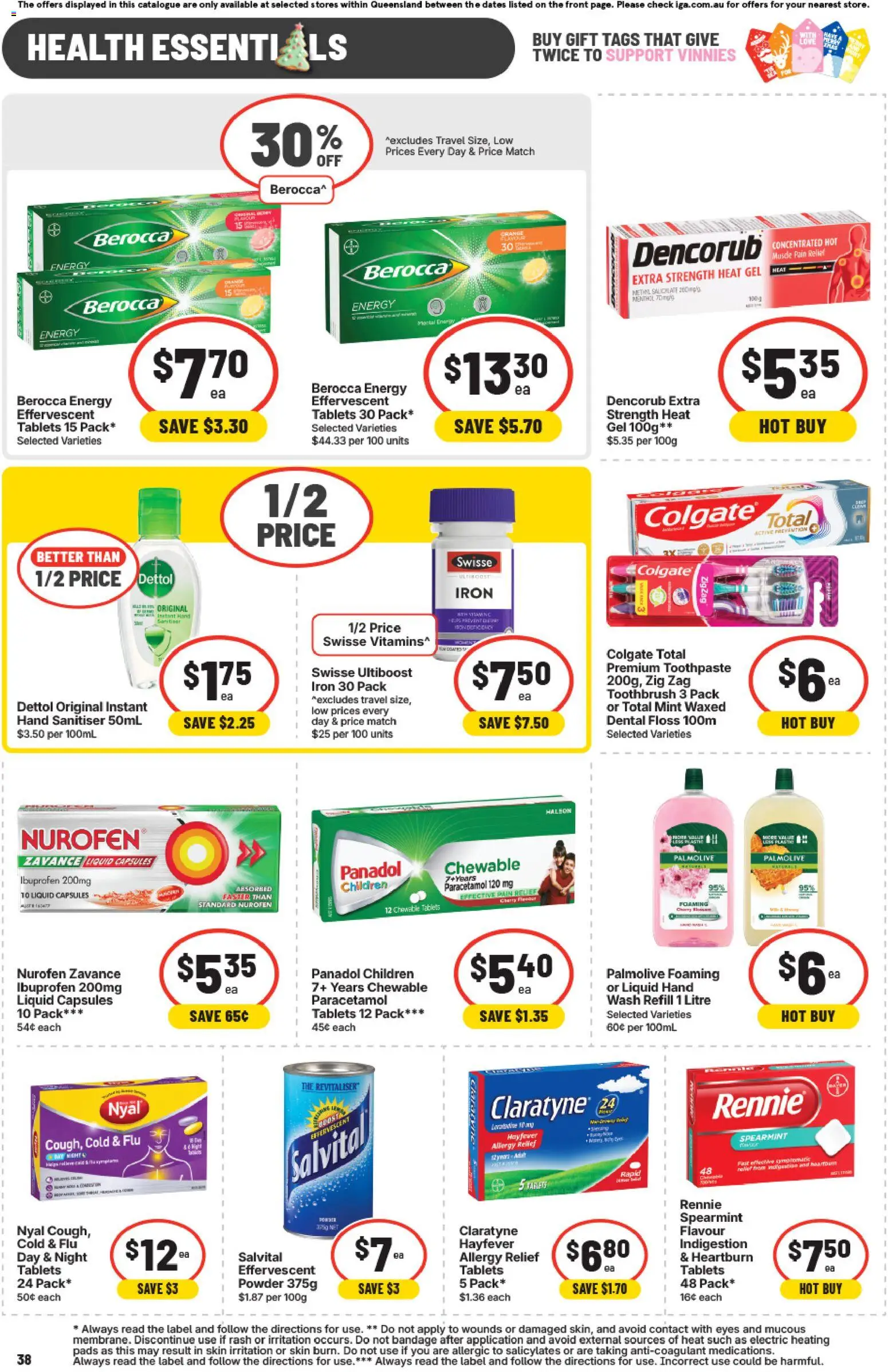 IGA catalogue - valid from 12.11.2025 | Page: 38 | Products: Powder, Iron, Tablets, Hand wash