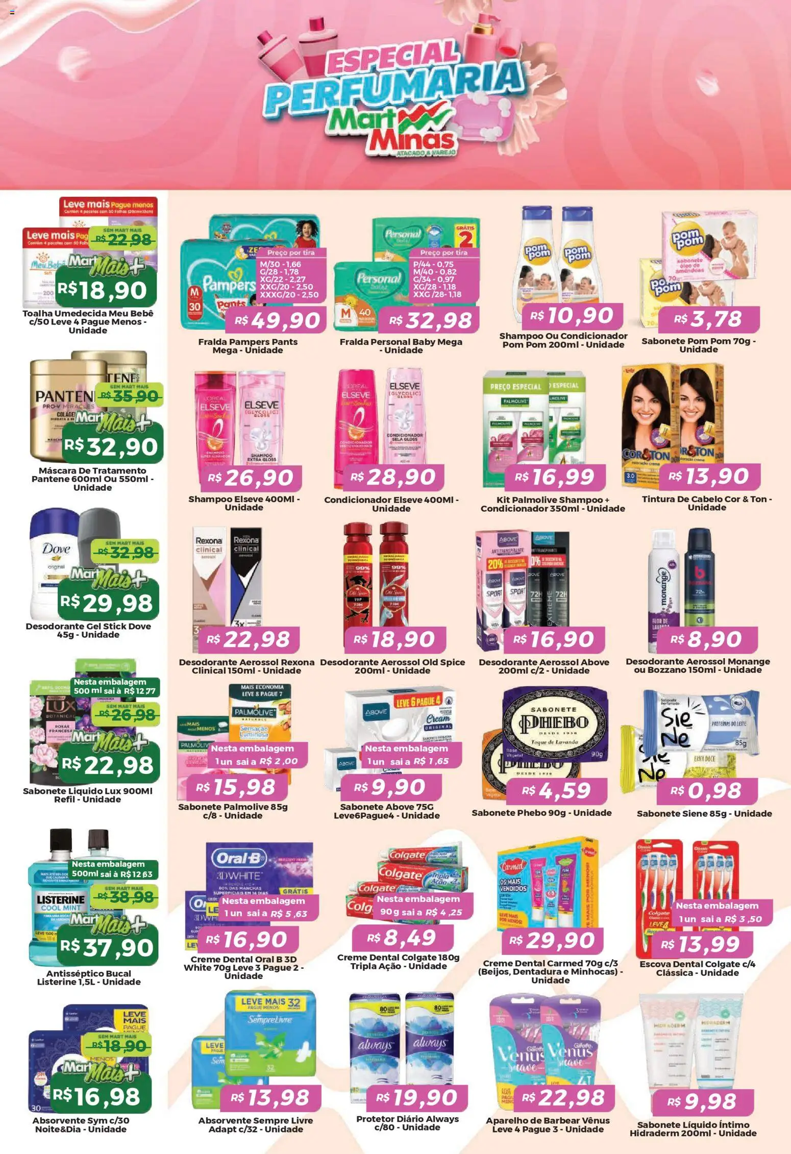 Mart Minas Folheto - válido de 19.03.2026 | Página: 6 | Produtos: Pó, Creme, Rexona, Dove