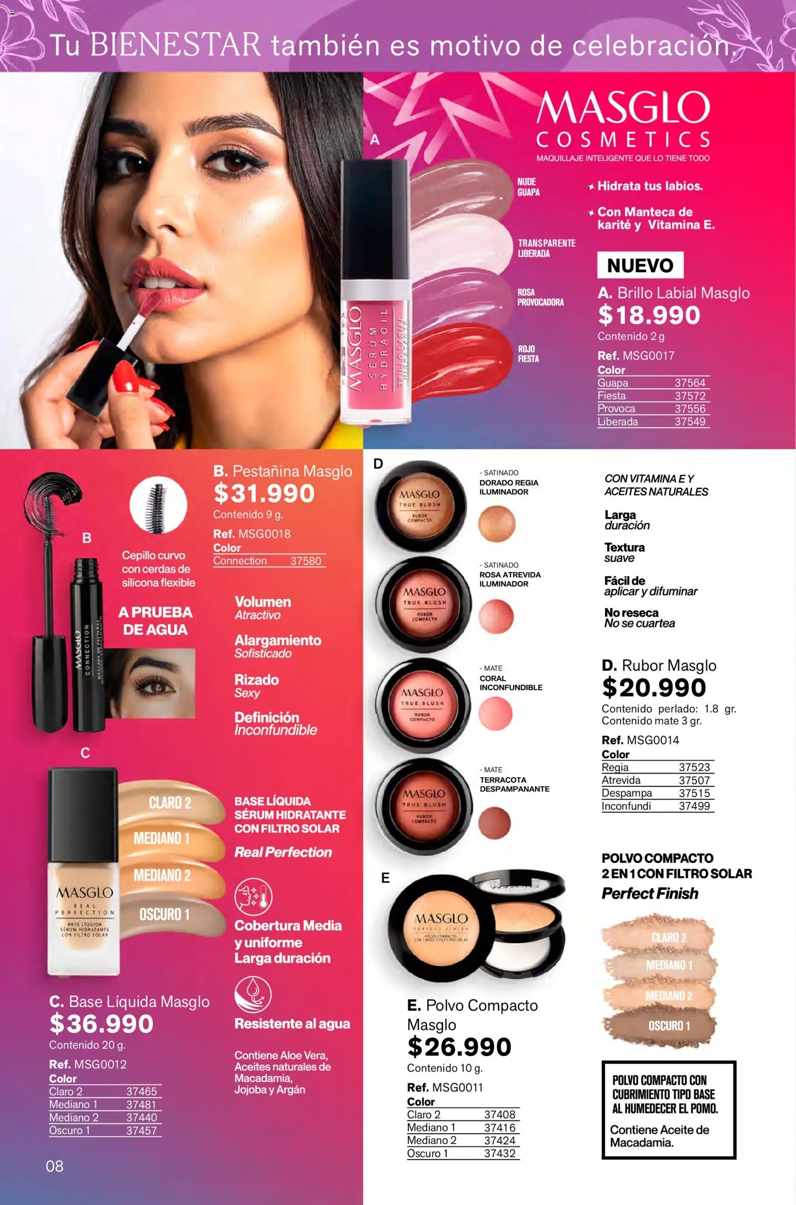 Leonisa revista - valida desde el 05.02.2026 | Página: 8 | Productos: Iluminador, Rubor, Manteca, Aceite