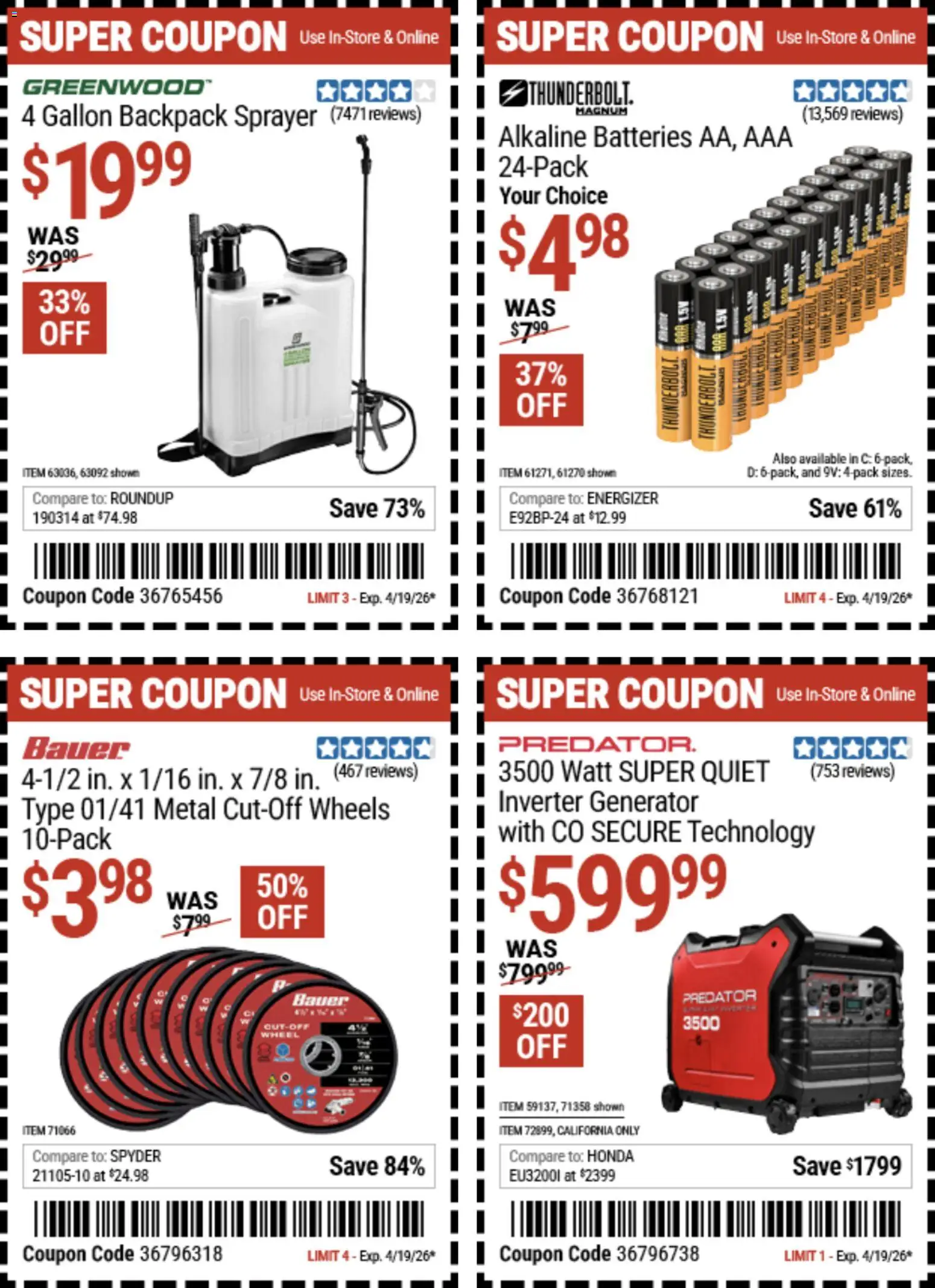 Harbor Freight Spring Black Friday - valid from 14.04.2026 | Page: 38 | Products: Backpack