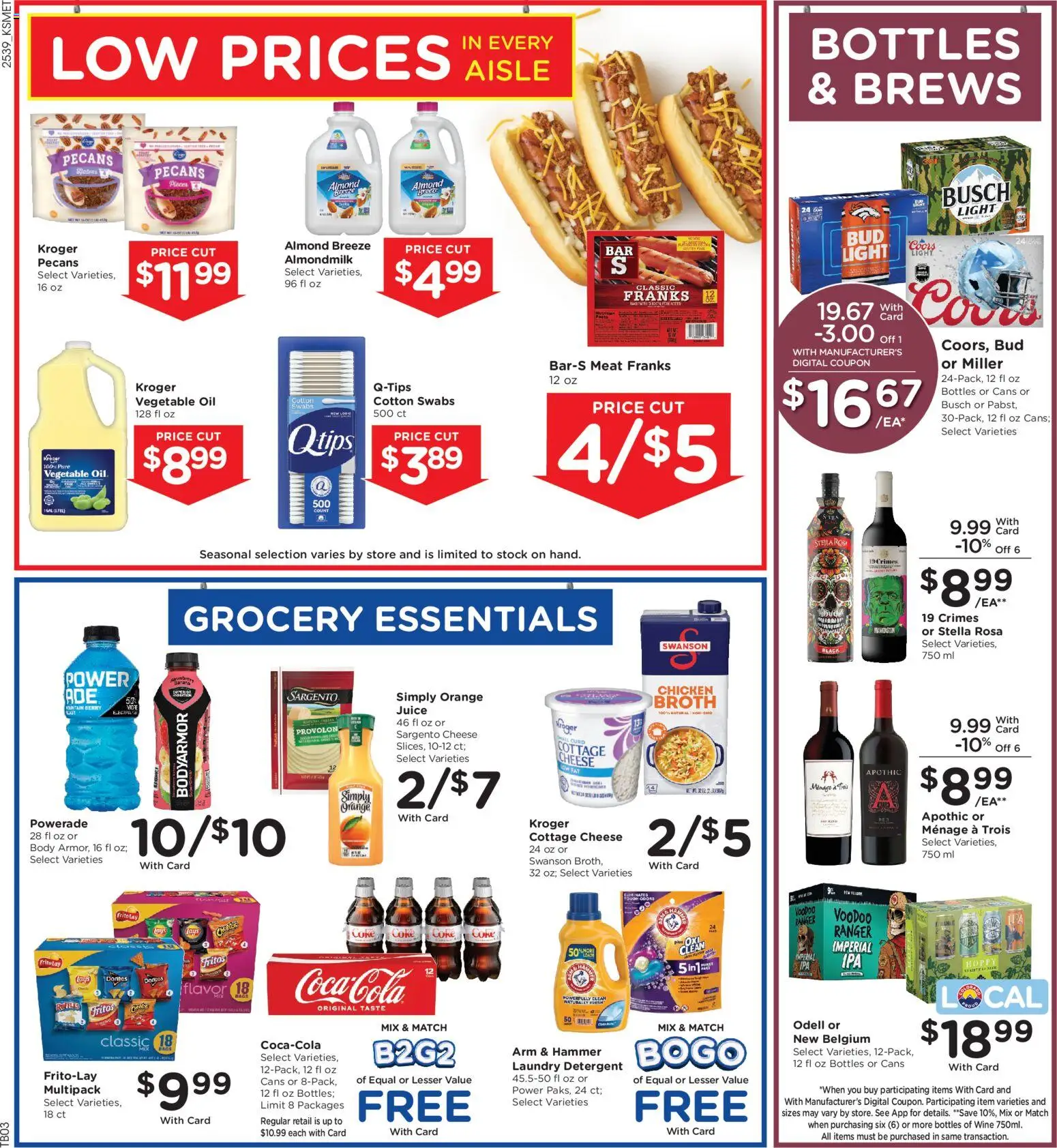 King Soopers Weekly Ad - valid from 29.10.2025 | Page: 8 | Products: Cheese, Oil, Wine, Cottage cheese