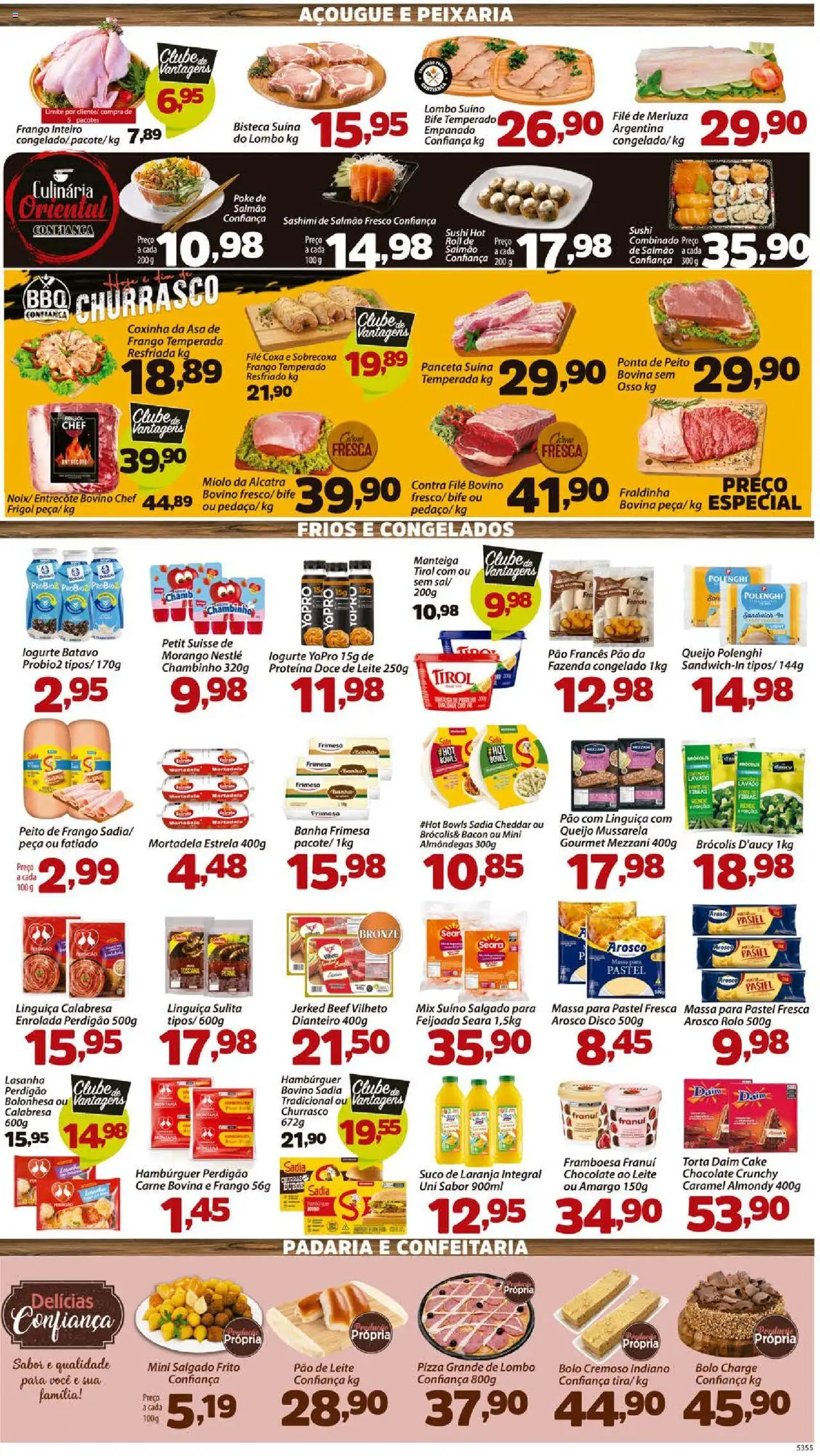 Confiança Folheto - válido de 08.08.2025 | Página: 3 | Produtos: Alcatra, Fraldinha, Leite, Pão