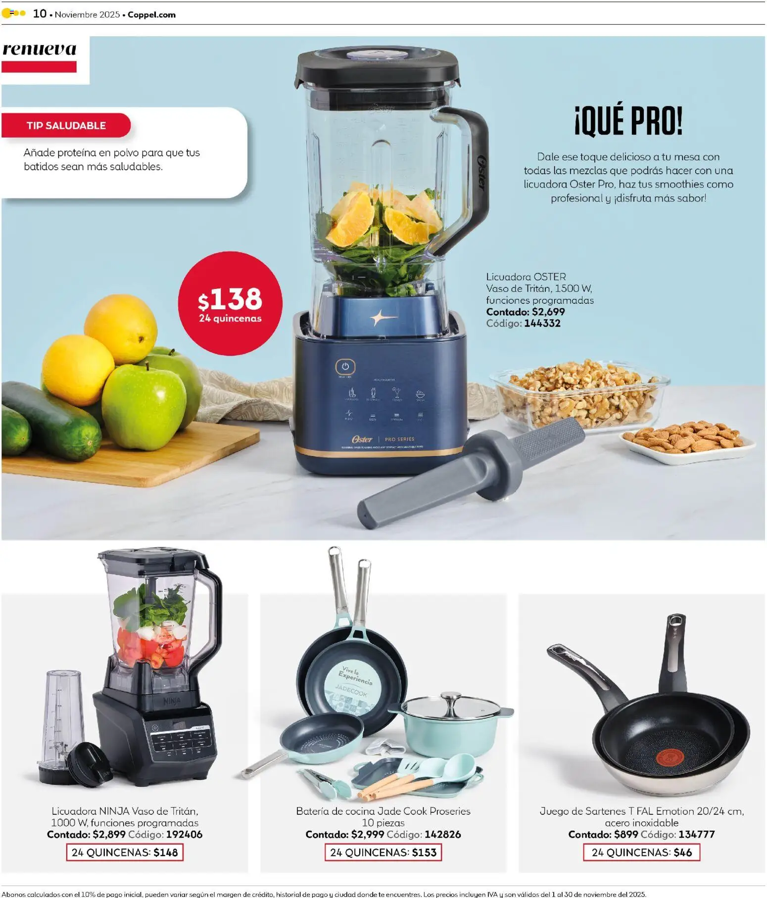 Nuevas ofertas de Coppel válidas en toda la República Mexicana desde el 01.11.2025. ¡Encuentra las mejores ofertas en Coppel Buen Fin! | Página: 10 | Productos: Juego, Cocina, Mesa, Polvo