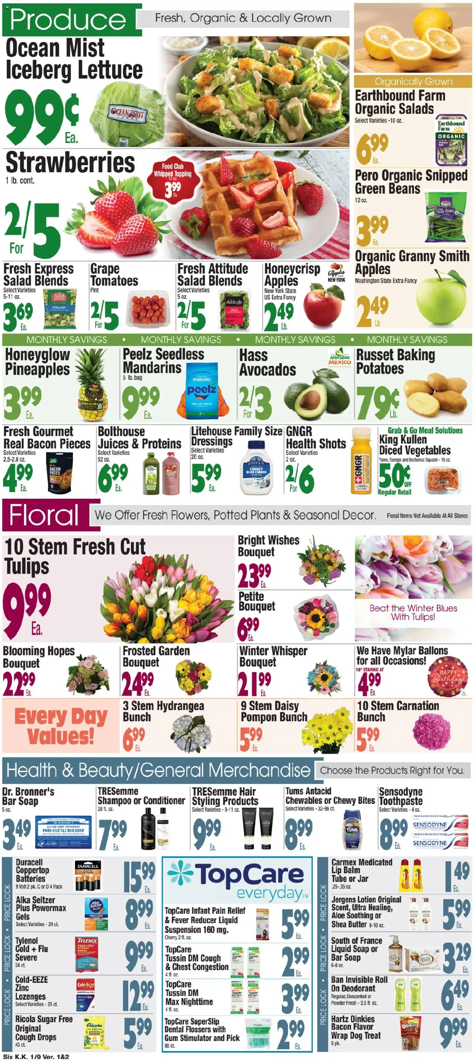 King Kullen Weekly Ad - valid from 08.01.2026 | Page: 6 | Products: Zinc, Lettuce, Apples, Sugar