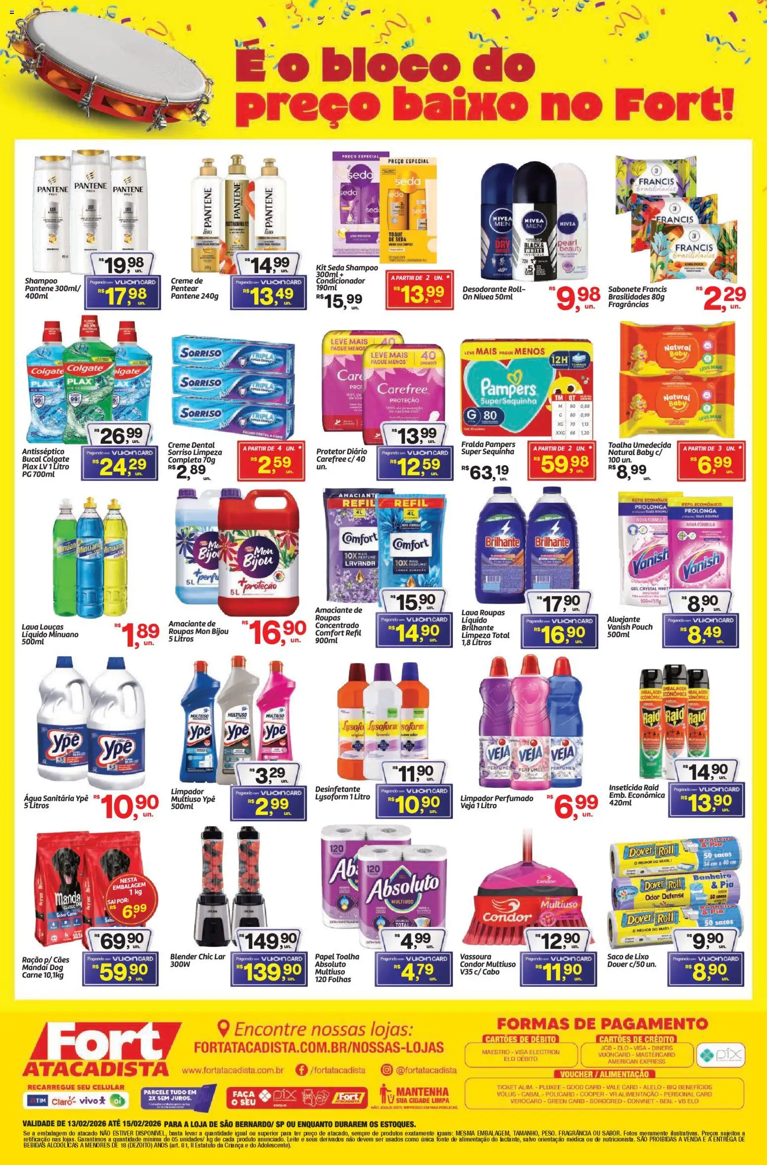 Fort Atacadista Folheto - válido de 13.02.2026 | Página: 4 | Produtos: Papel toalha, Celular, Leite, Perfumes