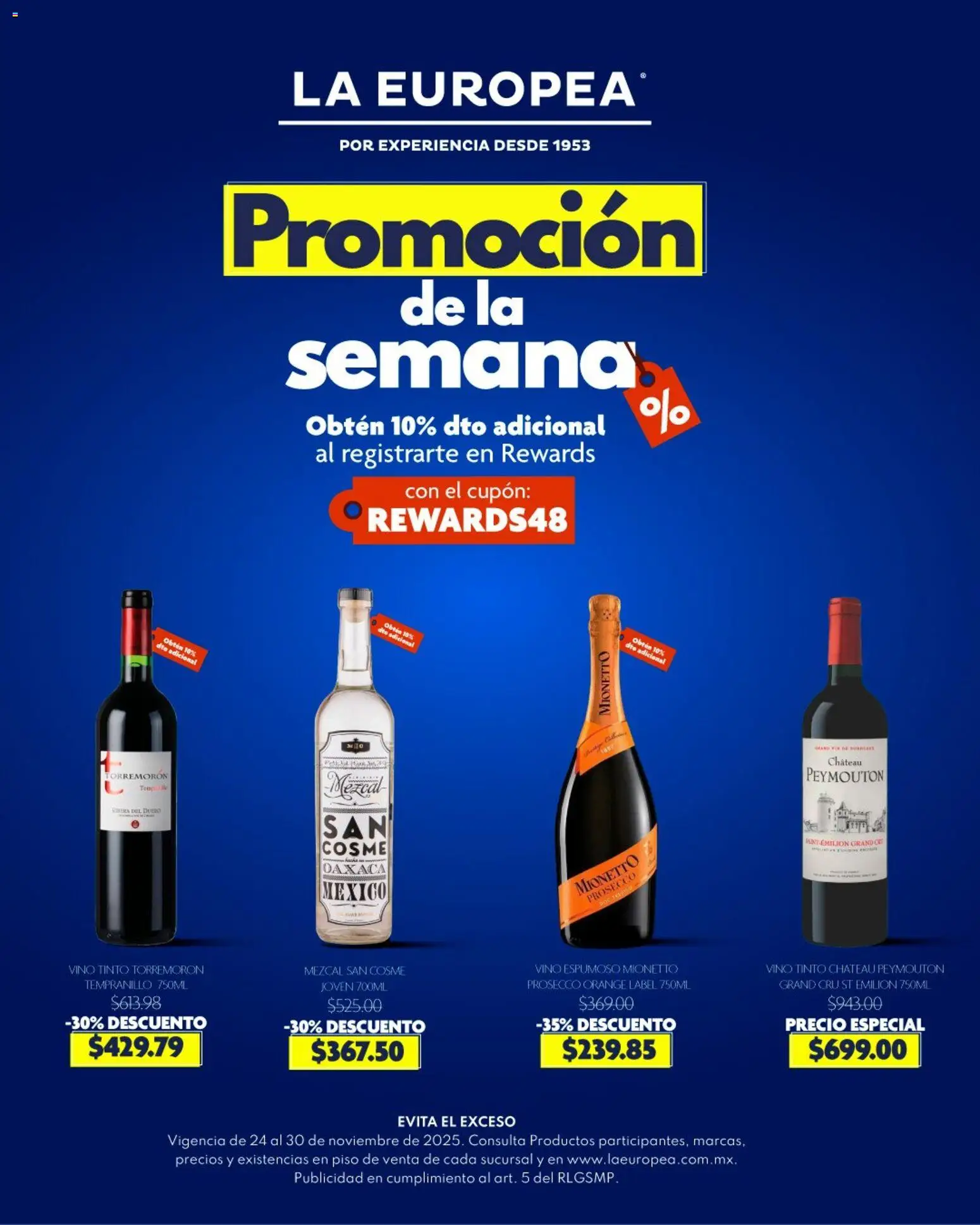 Nuevas ofertas de La Europea válidas en toda la República Mexicana desde el 24.11.2025. ¡Encuentra las mejores ofertas en La Europea catálogo Promoción de la semana! | Página: 1 | Productos: Vino