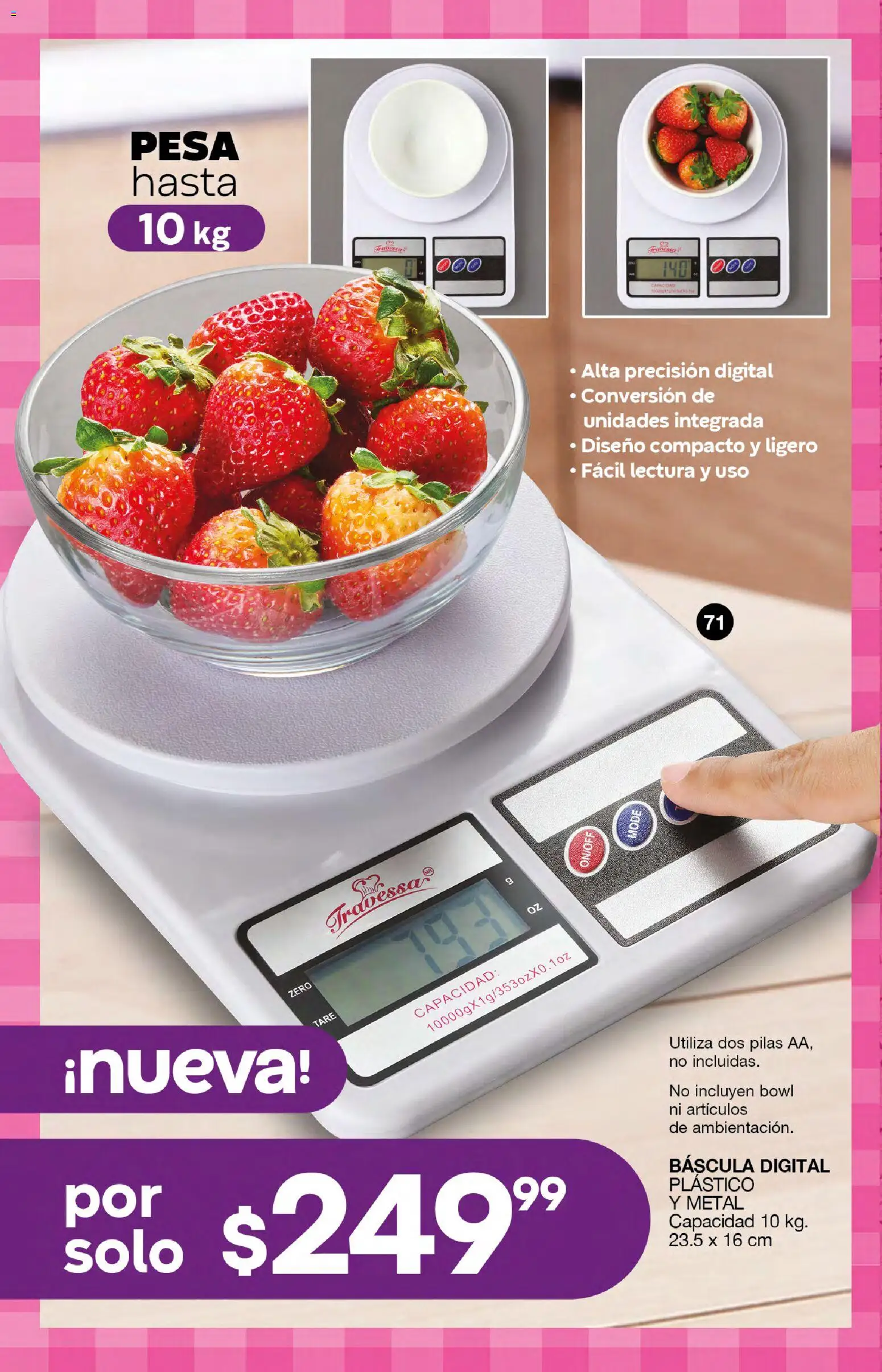 Nuevas ofertas de Fuller válidas en toda la República Mexicana desde el 18.03.2026. ¡Encuentra las mejores ofertas en Fuller campaña 25 2026! | Página: 38 | Productos: Báscula digital, Pesa, Bowl, Pilas