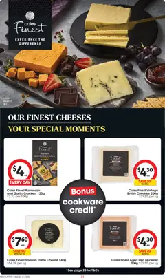 Preview of Coles Catalogue  - valid from 18.02.2026 | Page: 34 | Products: Crackers, Cheese, Cookware, Garlic