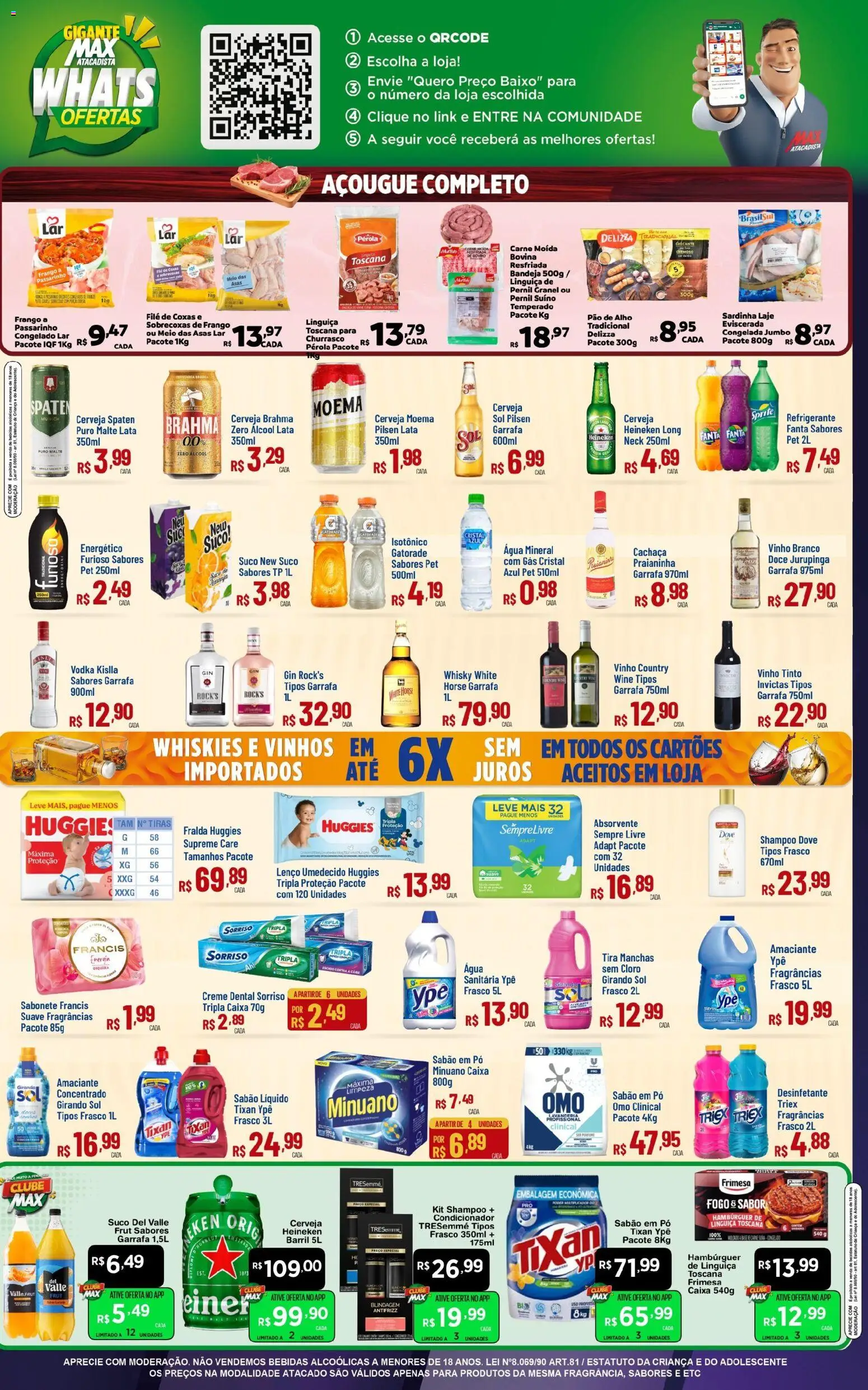 Max Atacadista Folheto - válido de 07.11.2025 | Página: 3 | Produtos: Omo Clinical, Sabão em pó, Girando sol, Baixo