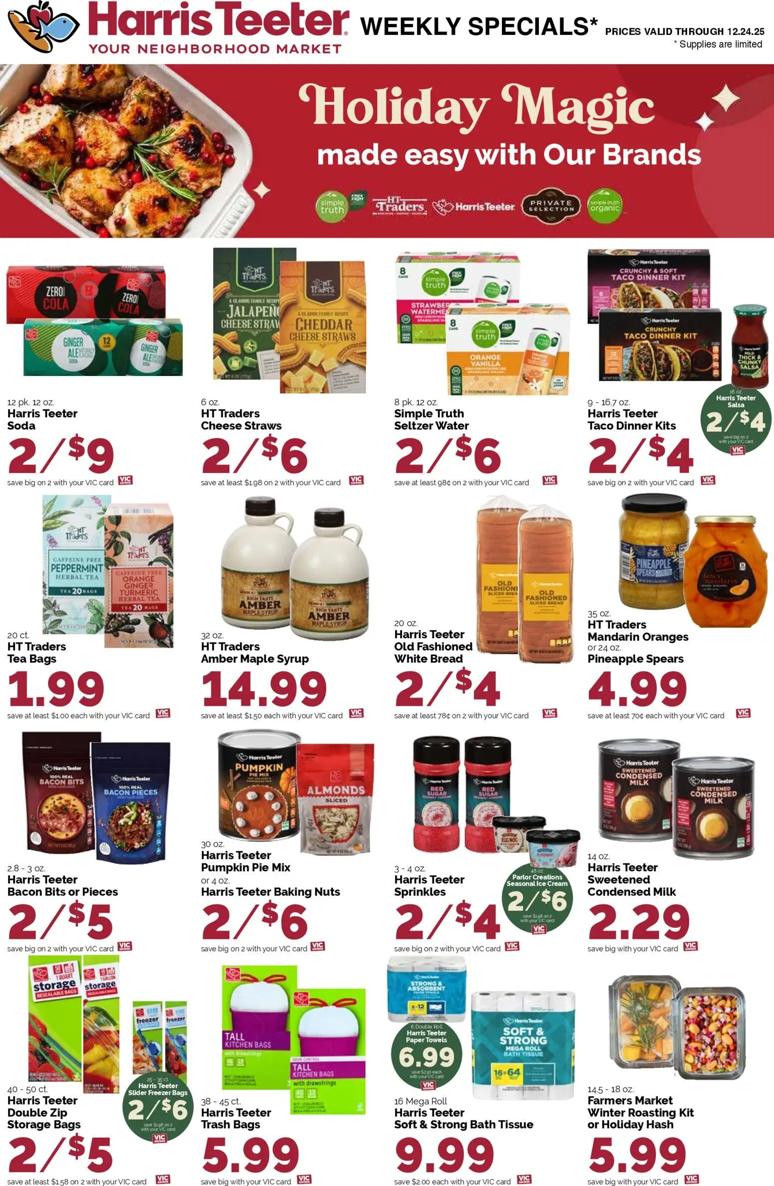 Harris Teeter Weekly Ad - valid from 17.12.2025 | Page: 13 | Products: Oranges, Ice cream, Water, Sugar