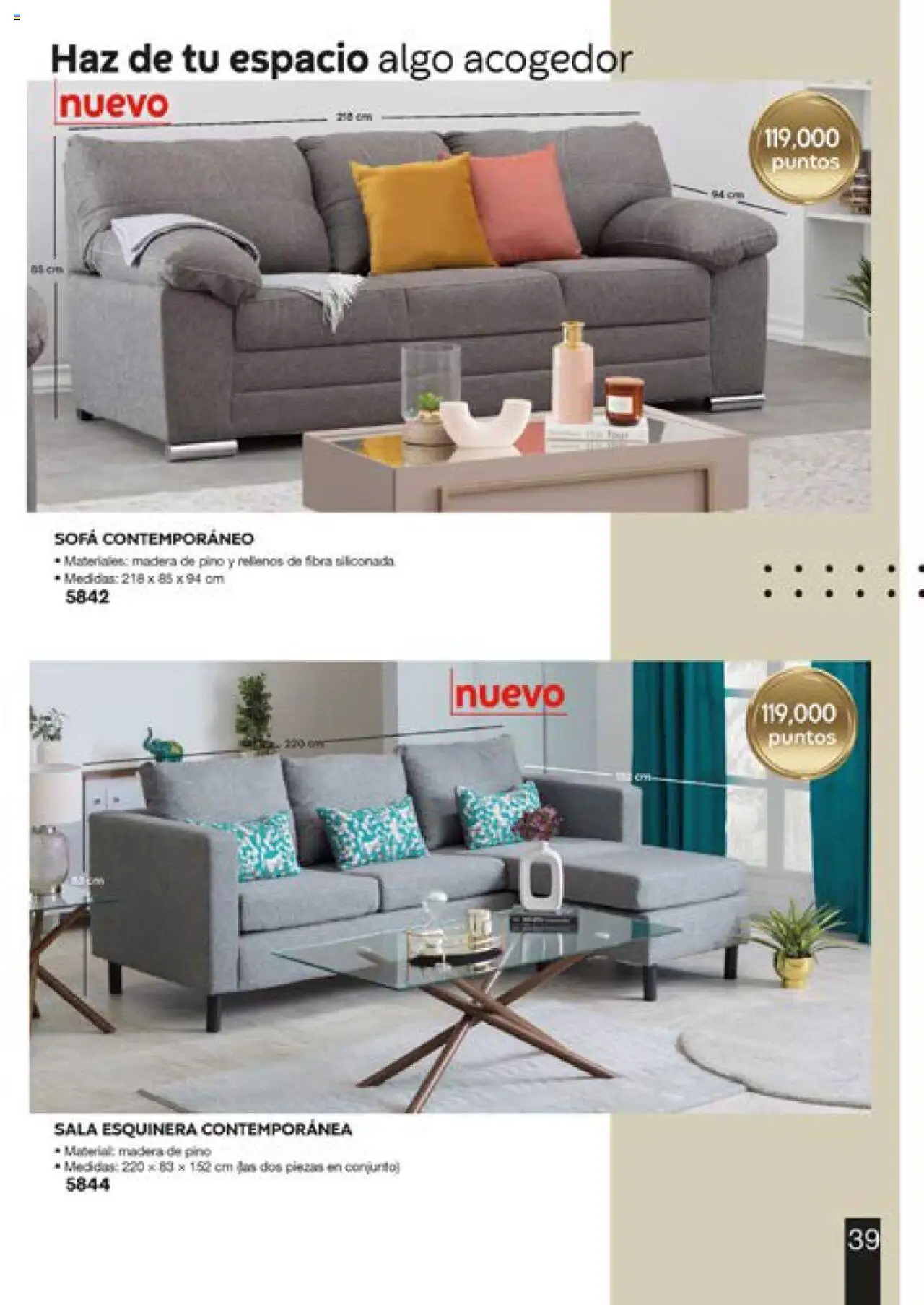 Nuevas ofertas de Fuller válidas en toda la República Mexicana desde el 13.06.2025. ¡Encuentra las mejores ofertas en Fuller catálogo Puntos! | Página: 39 | Productos: Sofá, Conjunto