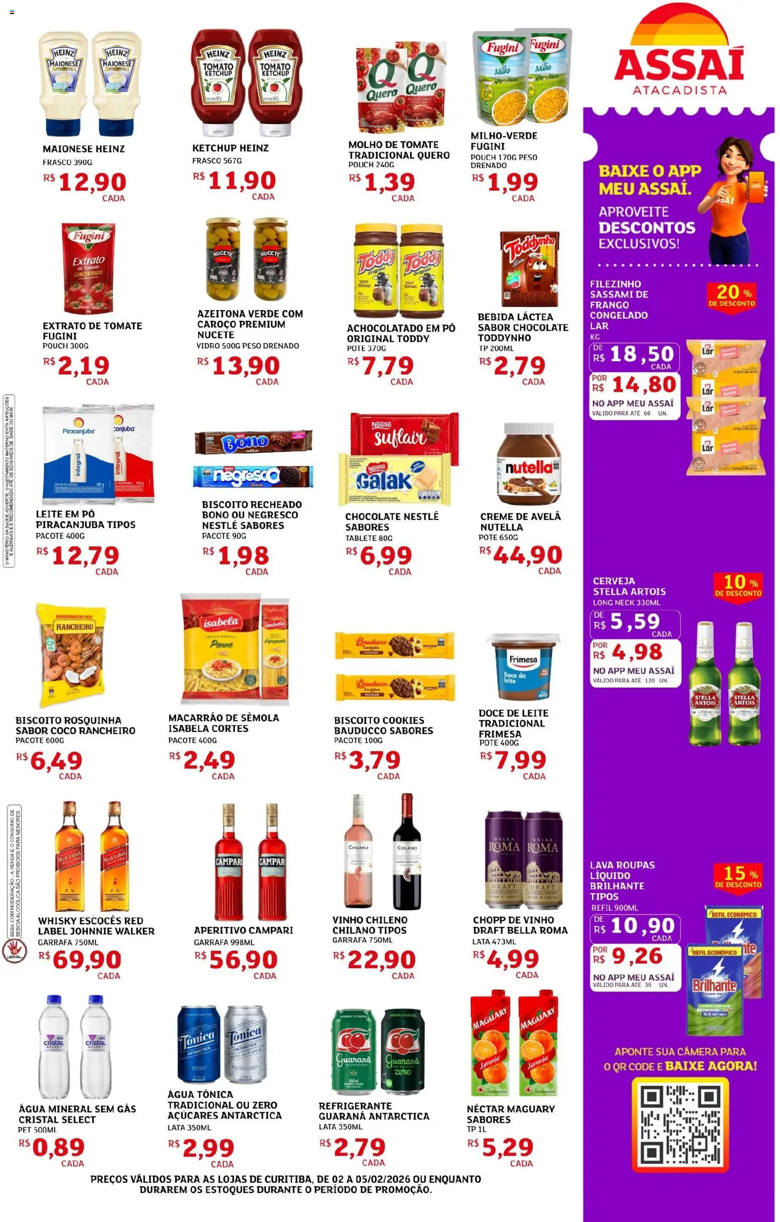 Assaí Atacadista Folheto - válido de 02.02.2026 | Página: 3 | Produtos: Pó, Guaraná, Água mineral, Campari