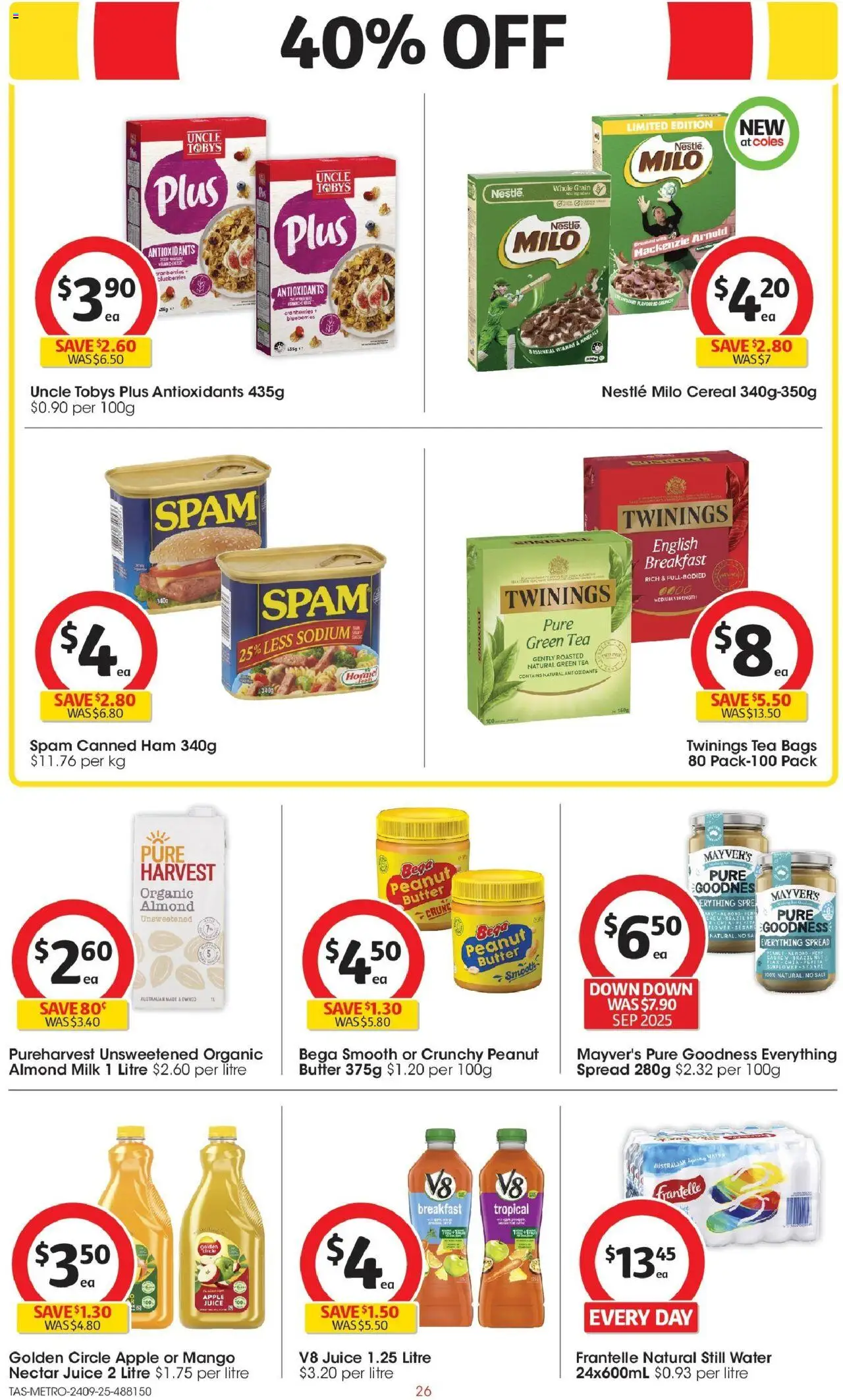 Coles catalogue - valid from 24.09.2025 | Page: 26 | Products: Milk, Ham, Juice, Mango