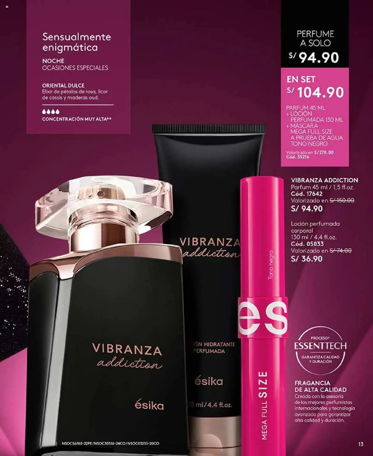 Catálogo Ésika válido desde 29.07.2025 | Página: 13 | Productos: Máscara, Perfume, Fragancia