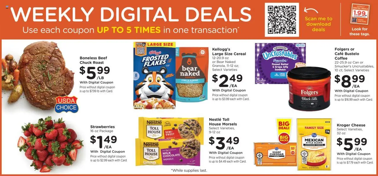 Fry's Food Weekly Ad - valid from 01.10.2025 | Page: 2 | Products: Butter, Coffee, Chocolate, Beef