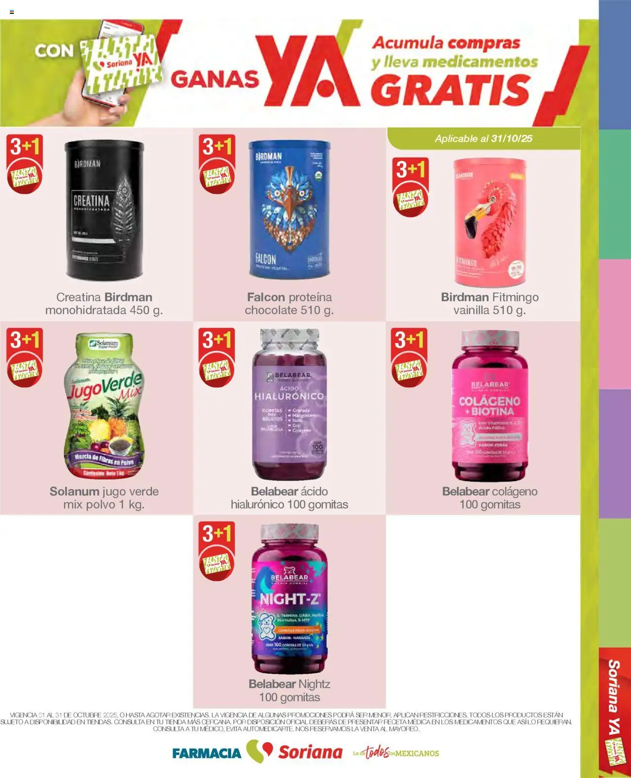 Nuevas ofertas de Soriana válidas en toda la República Mexicana desde el 01.10.2025. ¡Encuentra las mejores ofertas en Soriana - Folleto Farmacia Híper Nacional! | Página: 21 | Productos: Chocolate, Jugo, Polvo, Gomitas