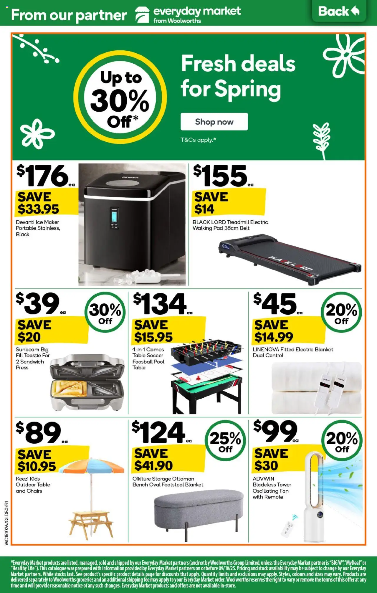 Woolworths catalogue - valid from 15.10.2025 | Page: 50 | Products: Table, Belt, Ice maker, Blanket