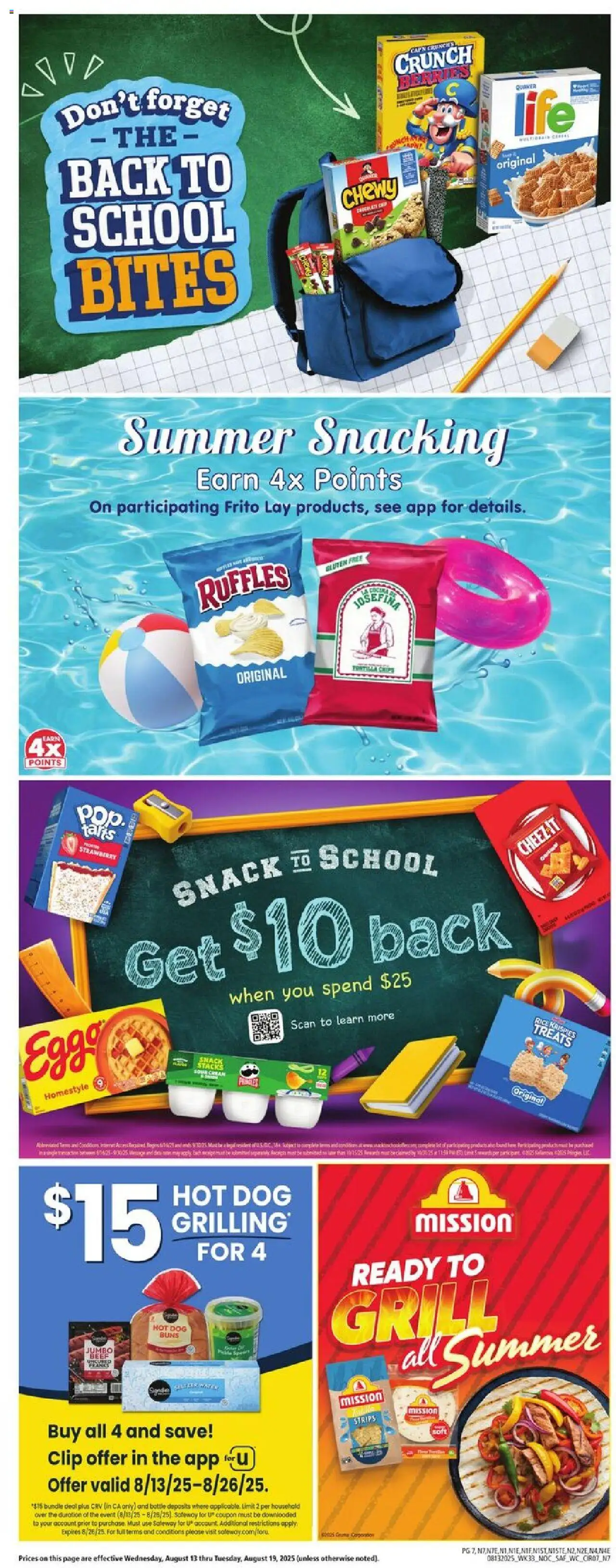 Safeway Weekly Ad - valid from 13.08.2025 | Page: 7 | Products: Wc, Chips, Water, Grill