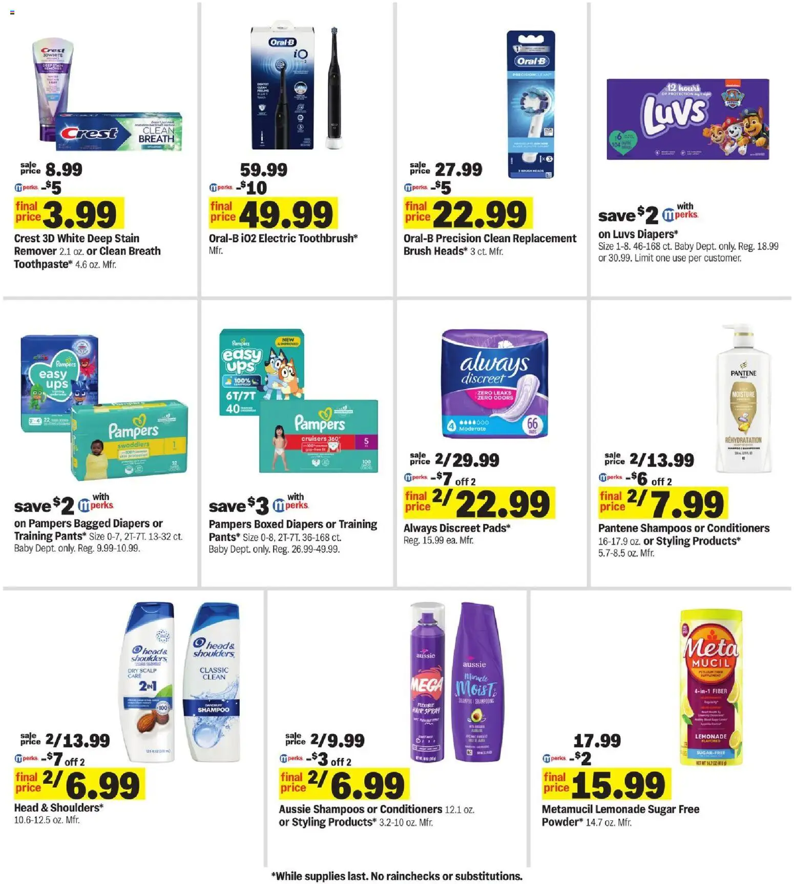 Meijer Weekly Ad - MI - valid from 01.04.2026 | Page: 43 | Products: Brush, Shampoo, Hair spray, Sugar