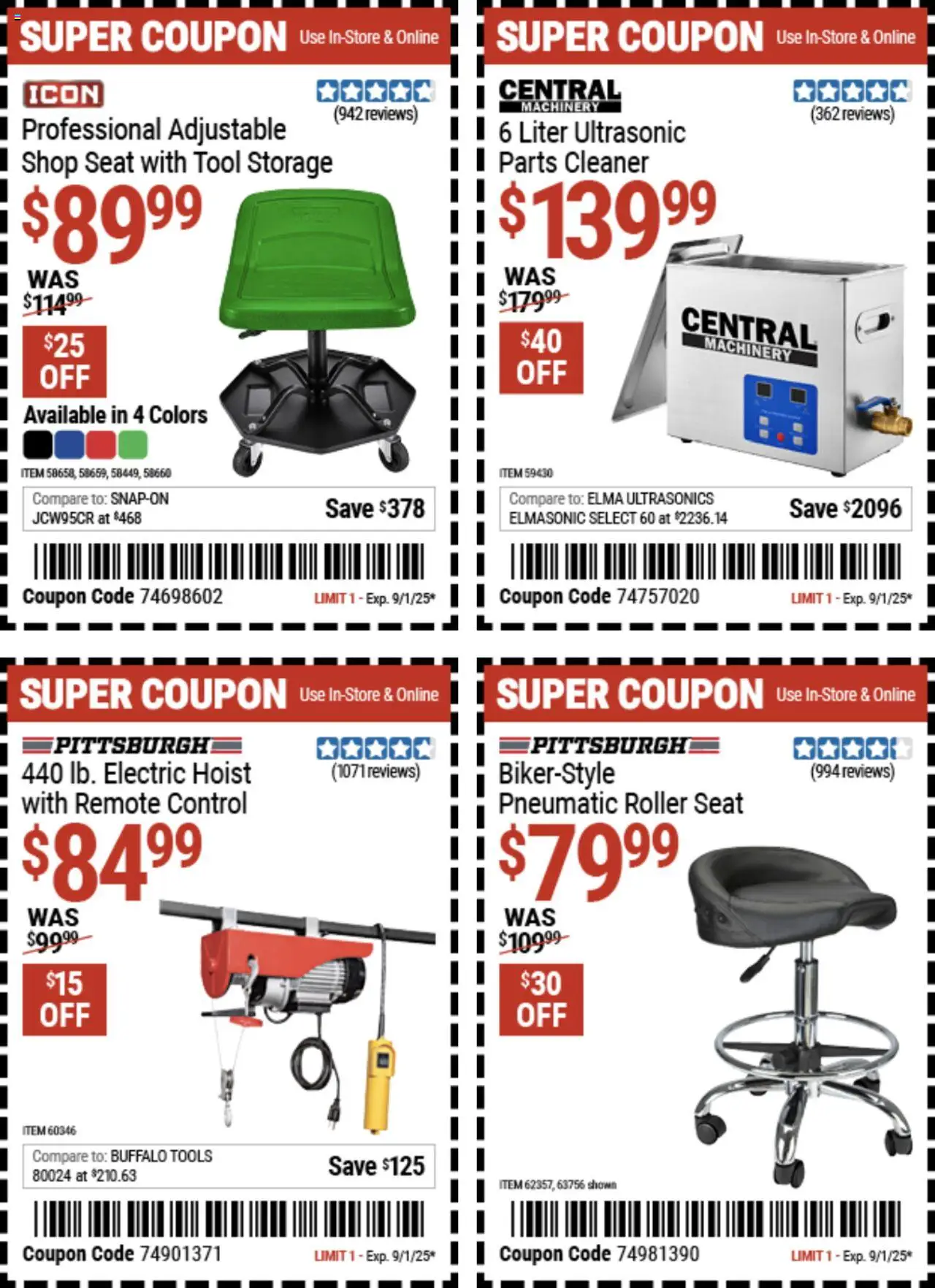 Harbor Freight Summer Coupons - valid from 18.08.2025 | Page: 13 | Products: Pneumatic