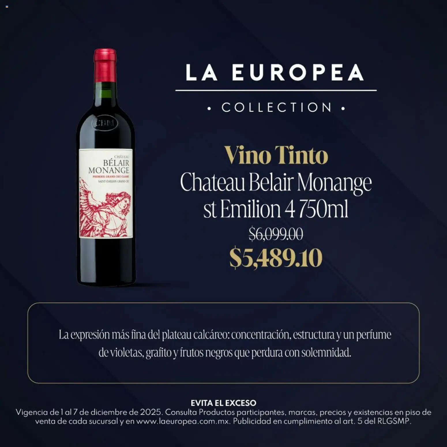 Nuevas ofertas de La Europea válidas en toda la República Mexicana desde el 01.12.2025. ¡Encuentra las mejores ofertas en La Europea catálogo Grandes Vinos! | Página: 8 | Productos: Vino, Perfume