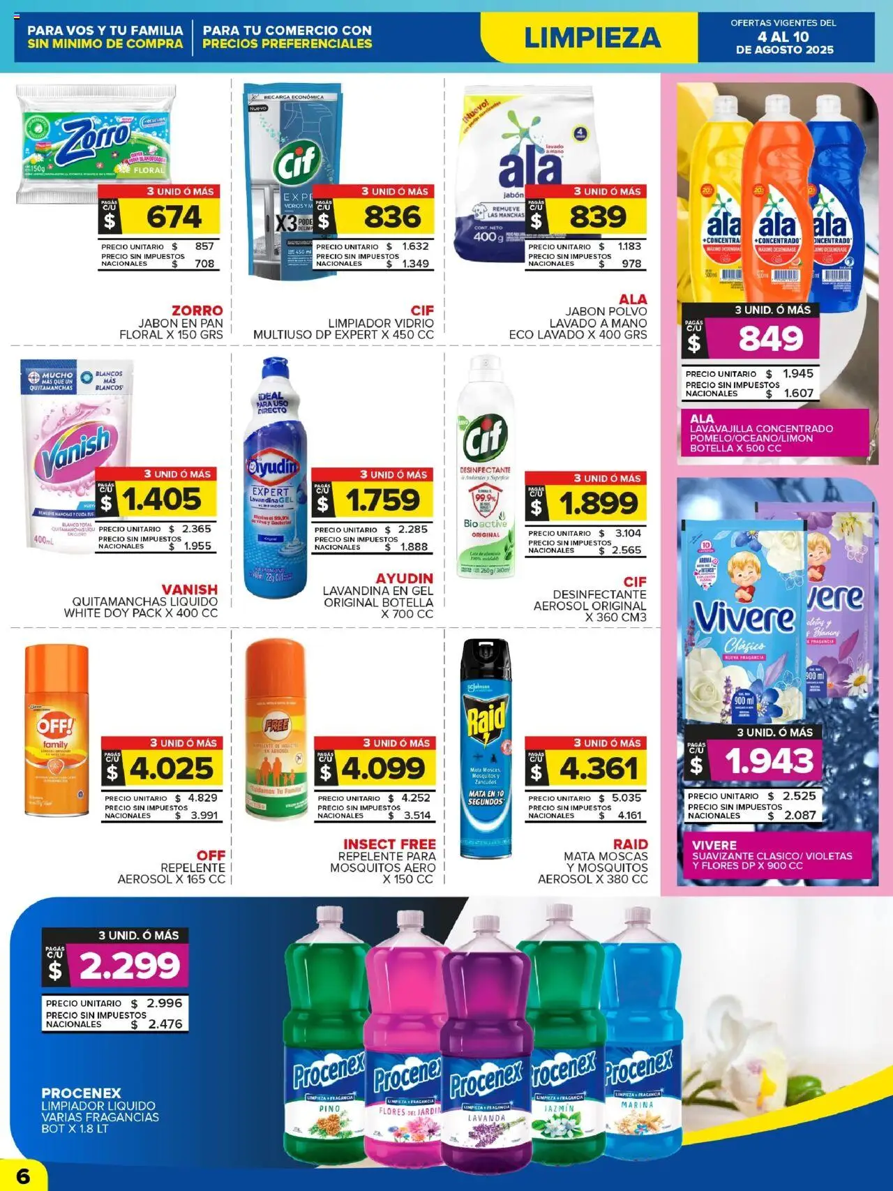 Carrefour Maxi catálogo │ válido desde el 04.08.2025 | Página: 6 | Productos: Lavandina, Polvo, Quitamanchas, Limpiador